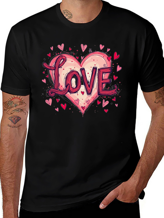 Love Heart Graphic Tee - Valentines Day