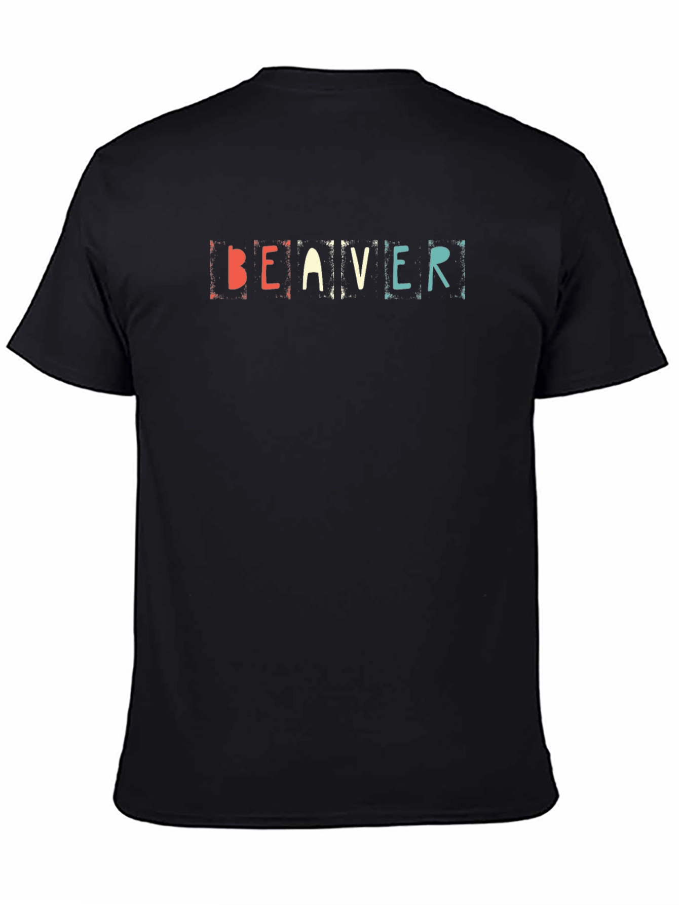 Beaver Graphic Print Black T-Shirt