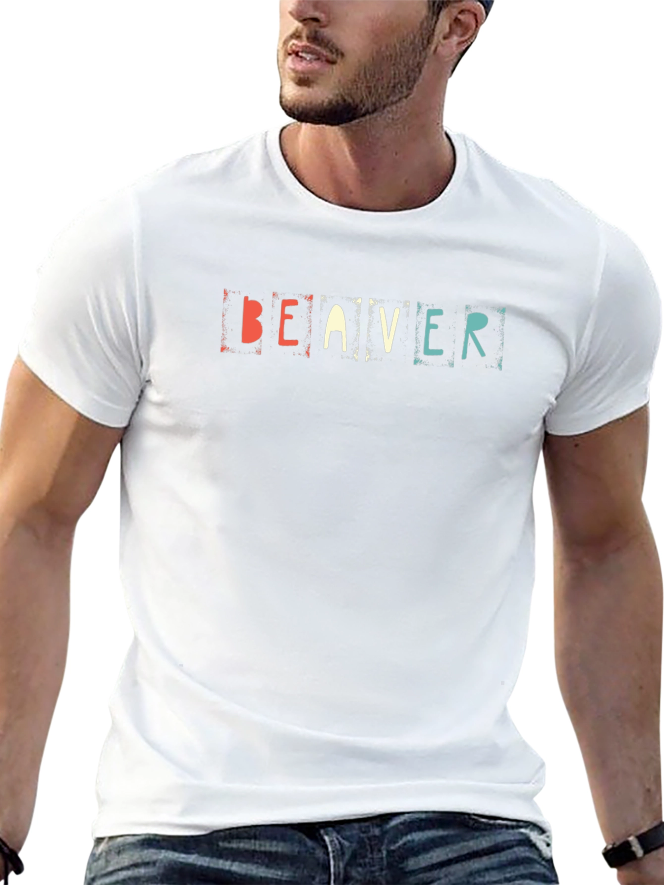 Beaver Graphic Print Black T-Shirt