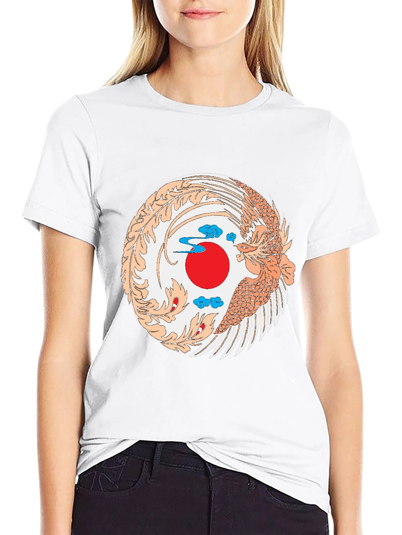 Phoenix Graphic Black T-Shirt - Unique Design