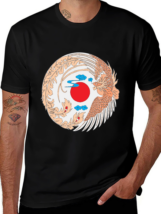 Phoenix Graphic Black T-Shirt - Unique Design