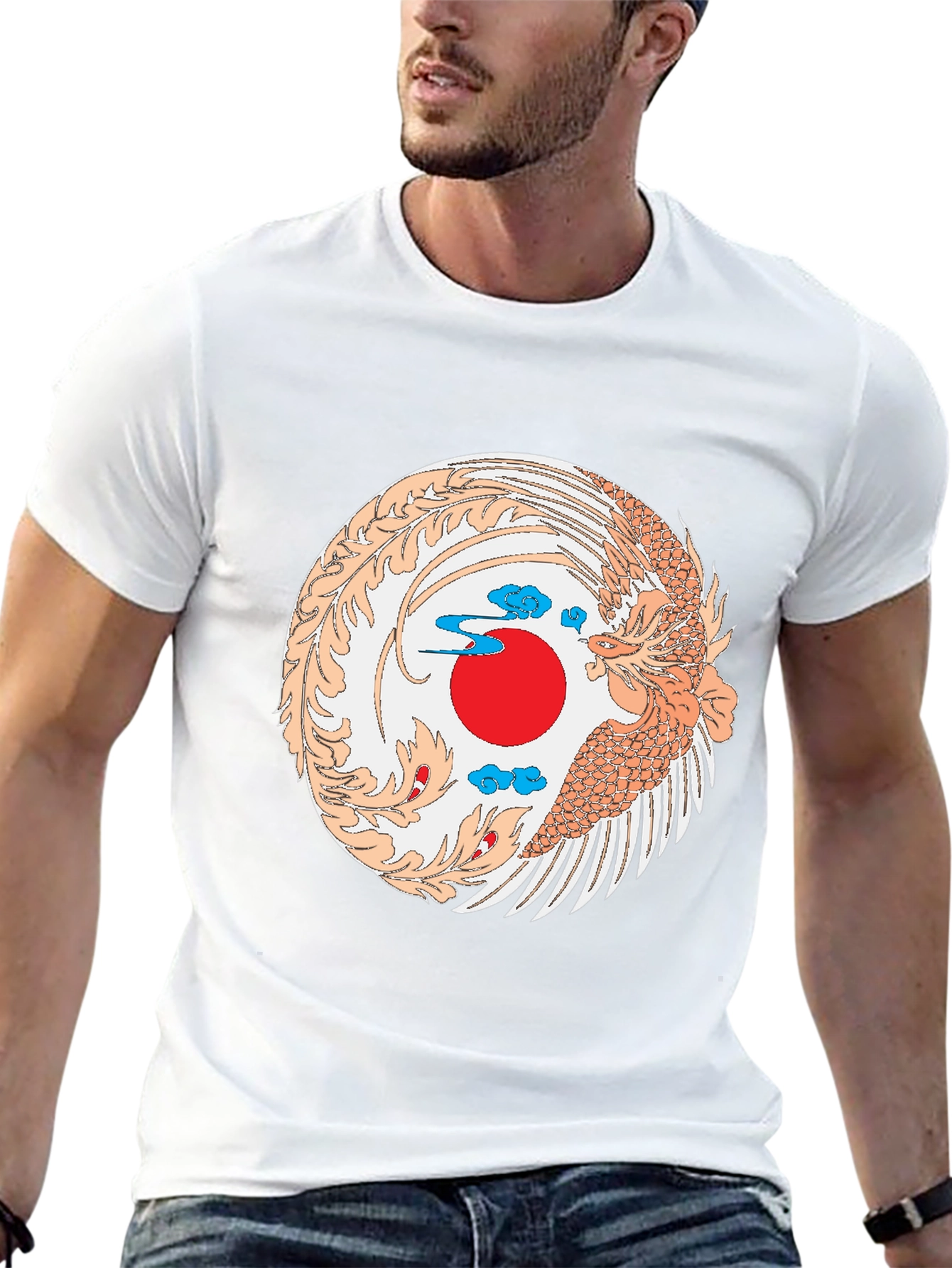 Phoenix Graphic Black T-Shirt - Unique Design