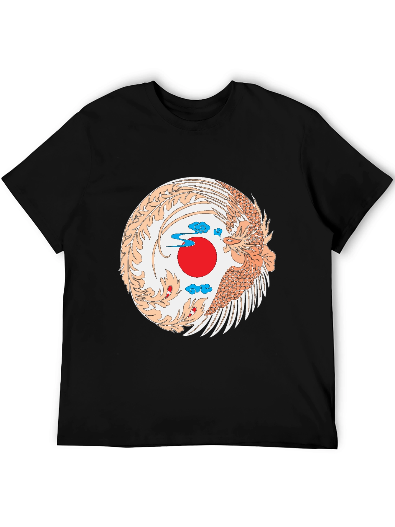 Phoenix Graphic Black T-Shirt - Unique Design