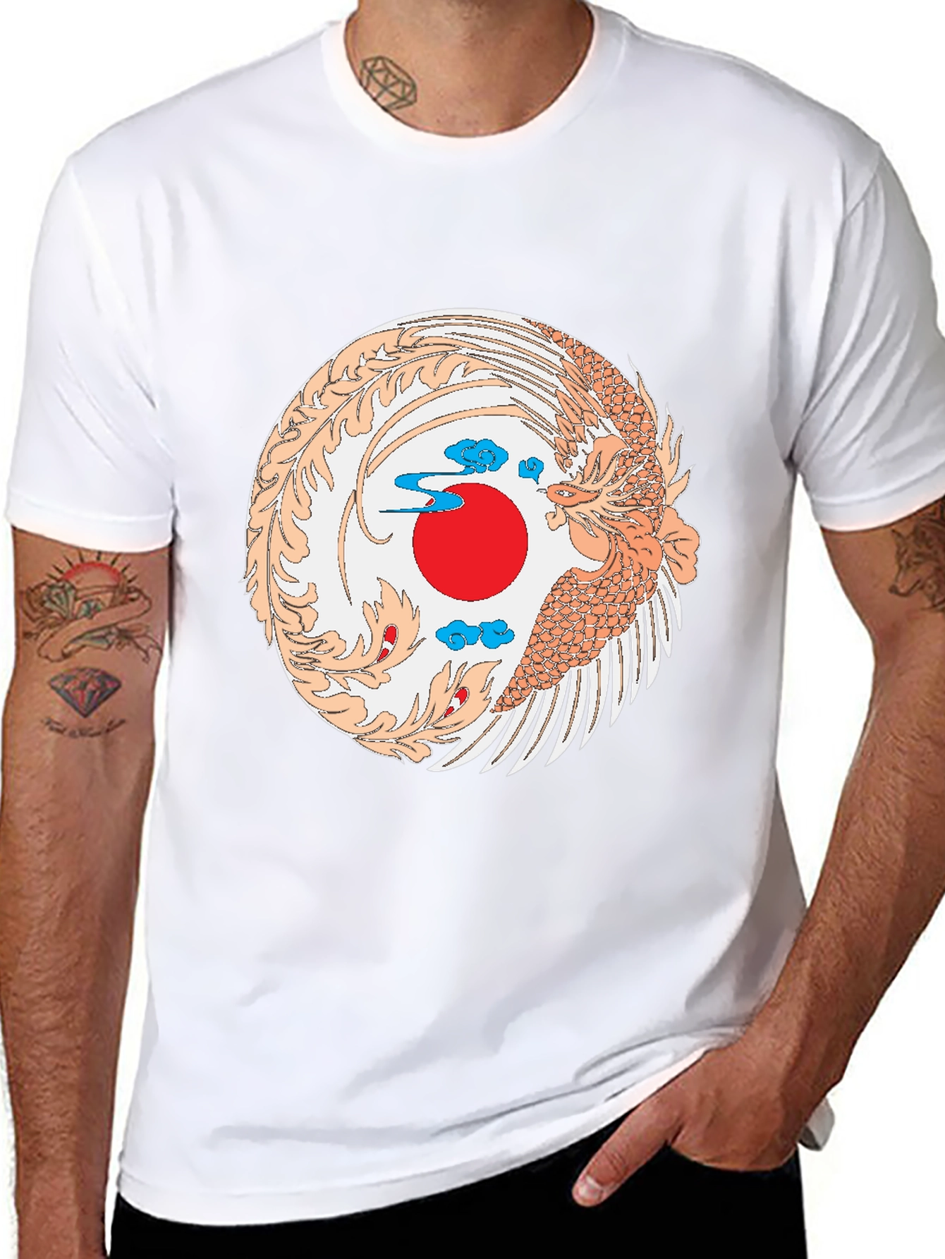 Phoenix Graphic Black T-Shirt - Unique Design
