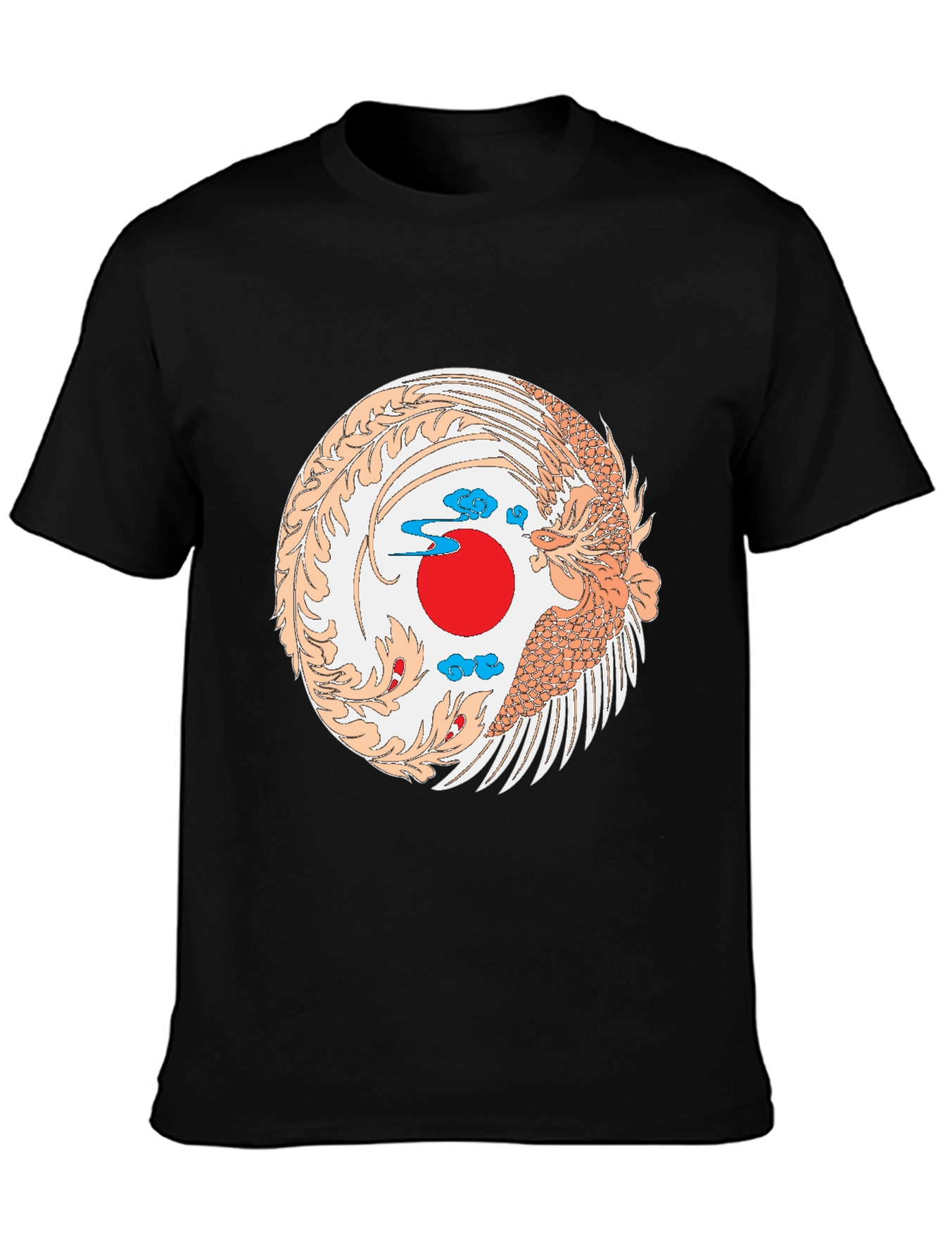 Phoenix Graphic Black T-Shirt - Unique Design