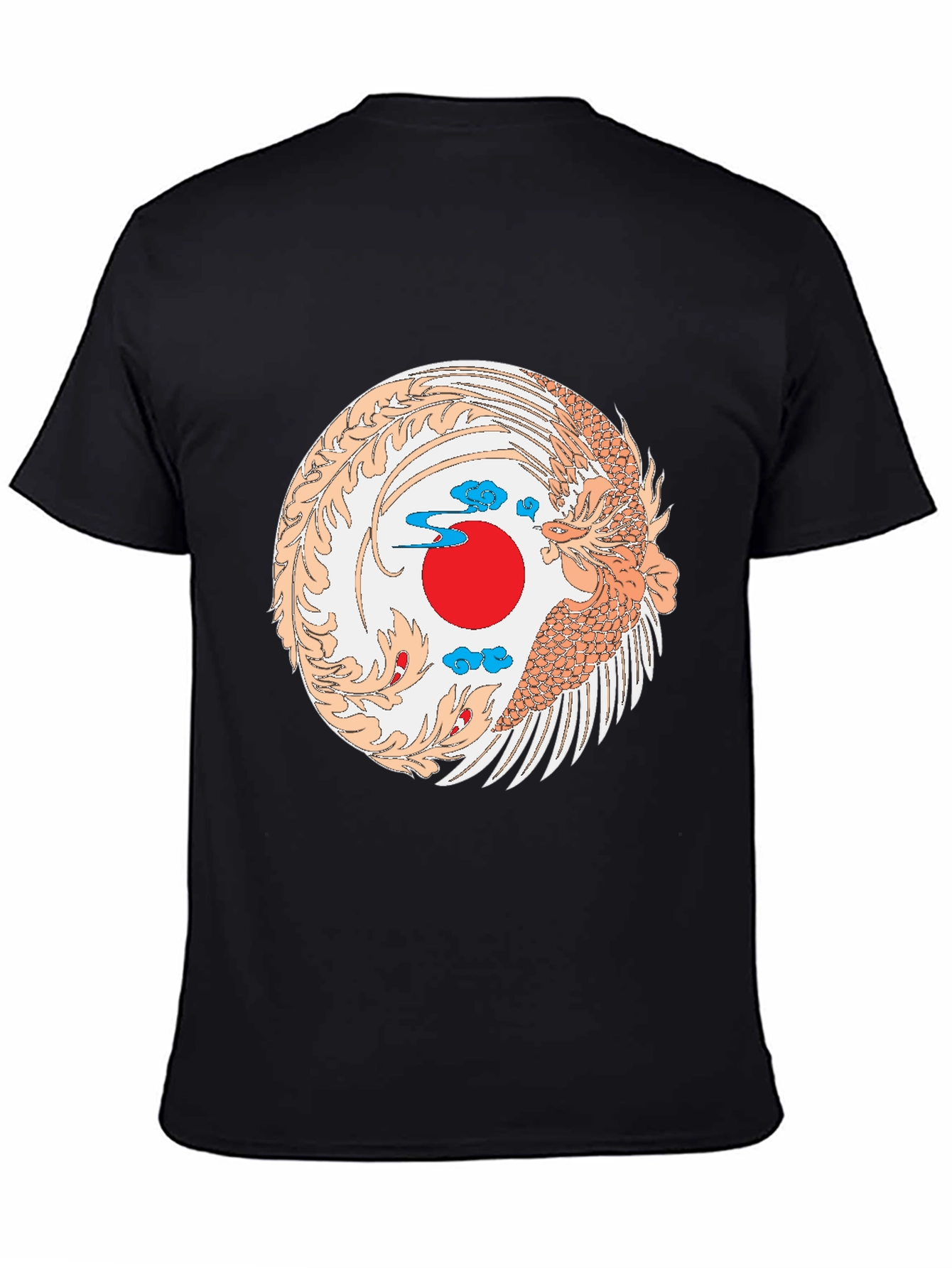 Phoenix Graphic Black T-Shirt - Unique Design