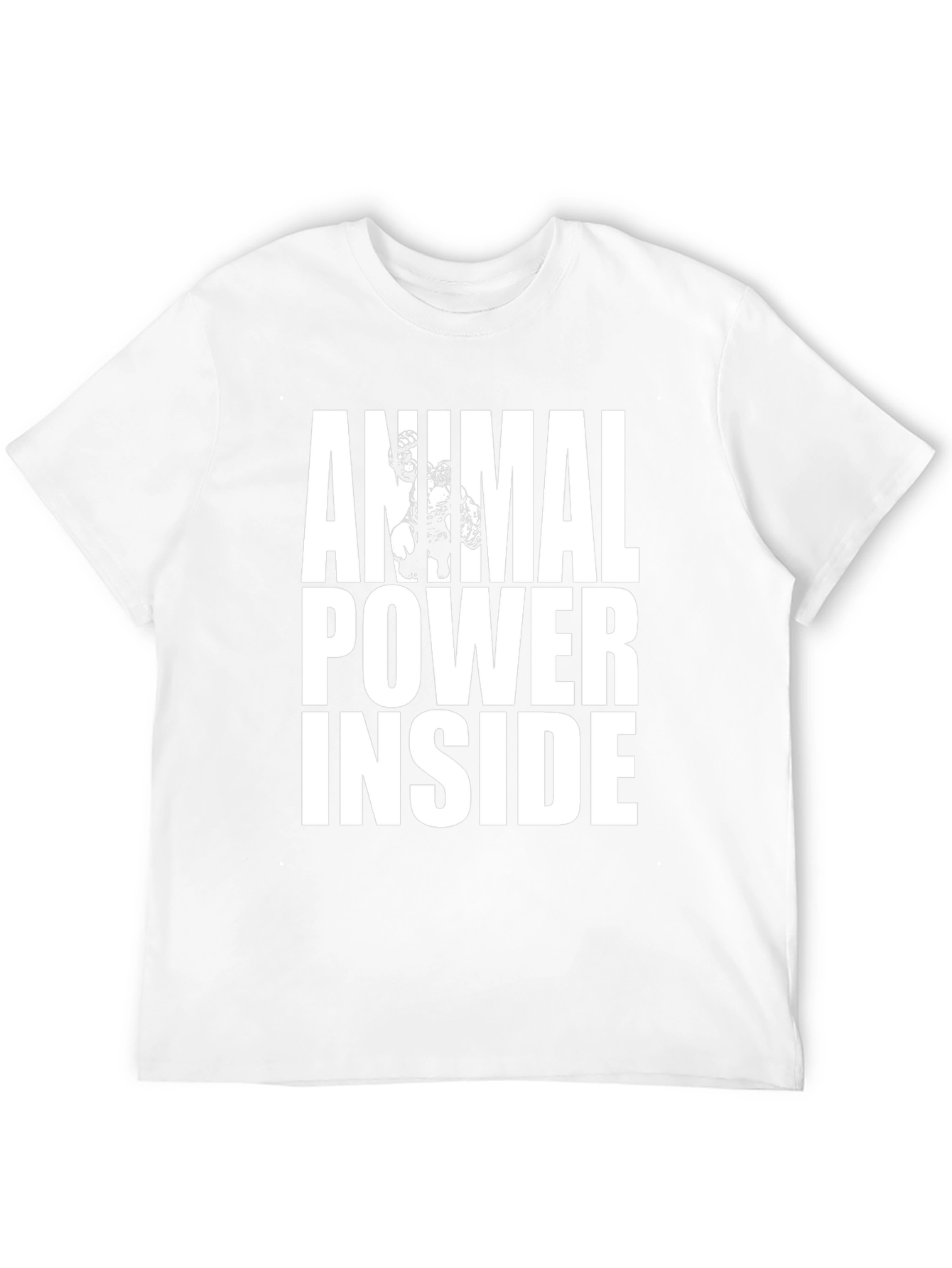 Animal Power Inside Black Graphic Tee