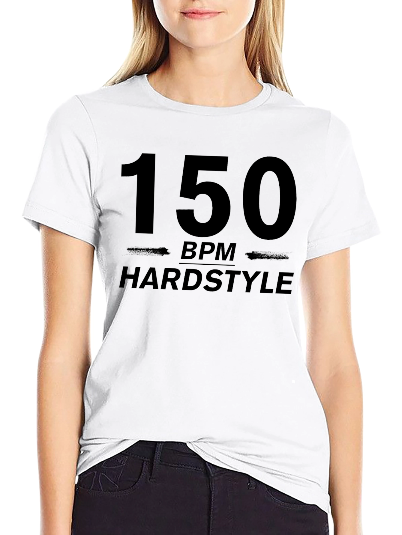 150 BPM Hardstyle Black T-Shirt EDM Rave Music