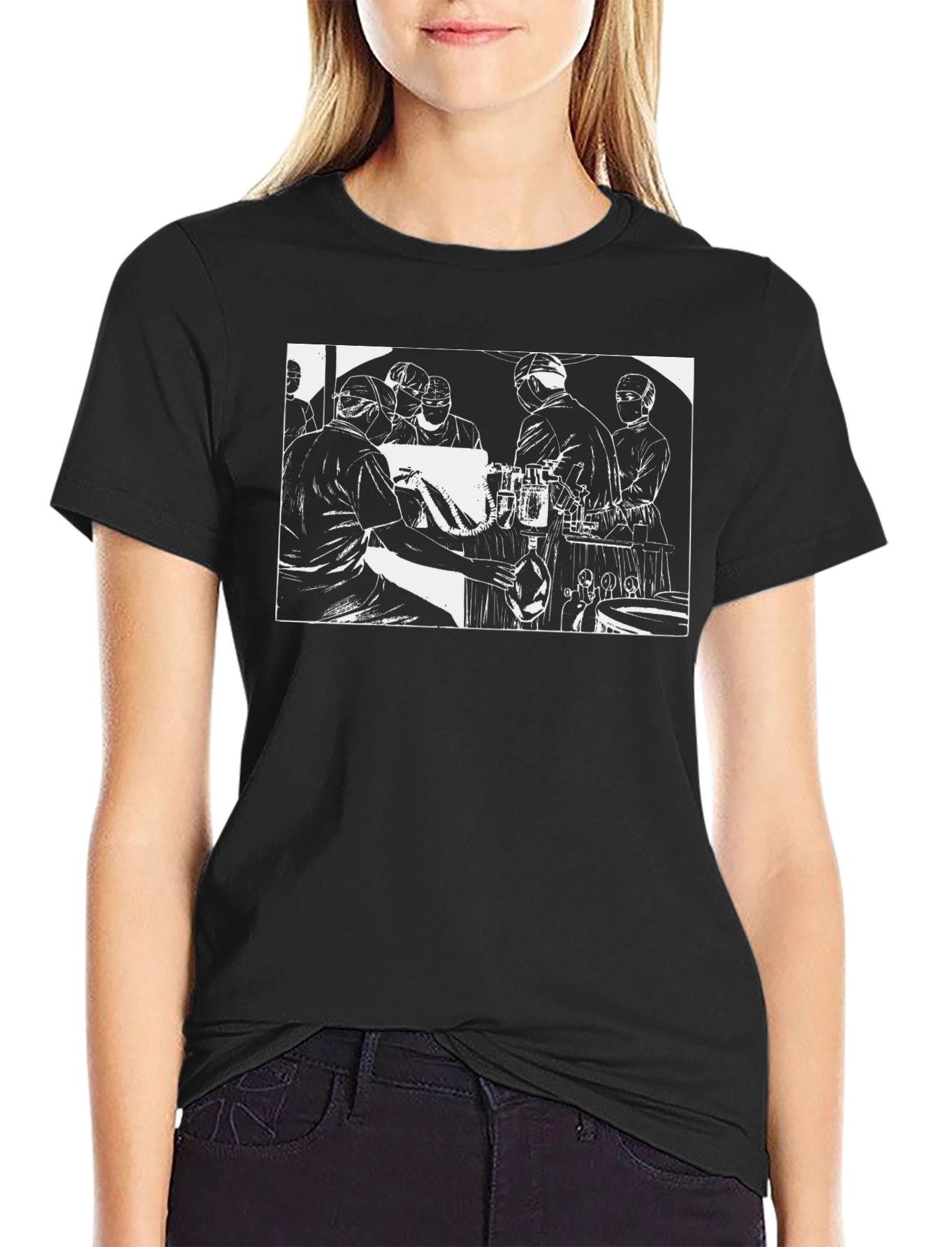 Surgeon Team Graphic Black T-Shirt