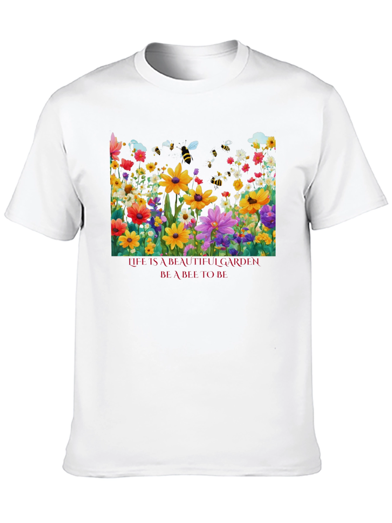 Floral Garden Bee Graphic Tee