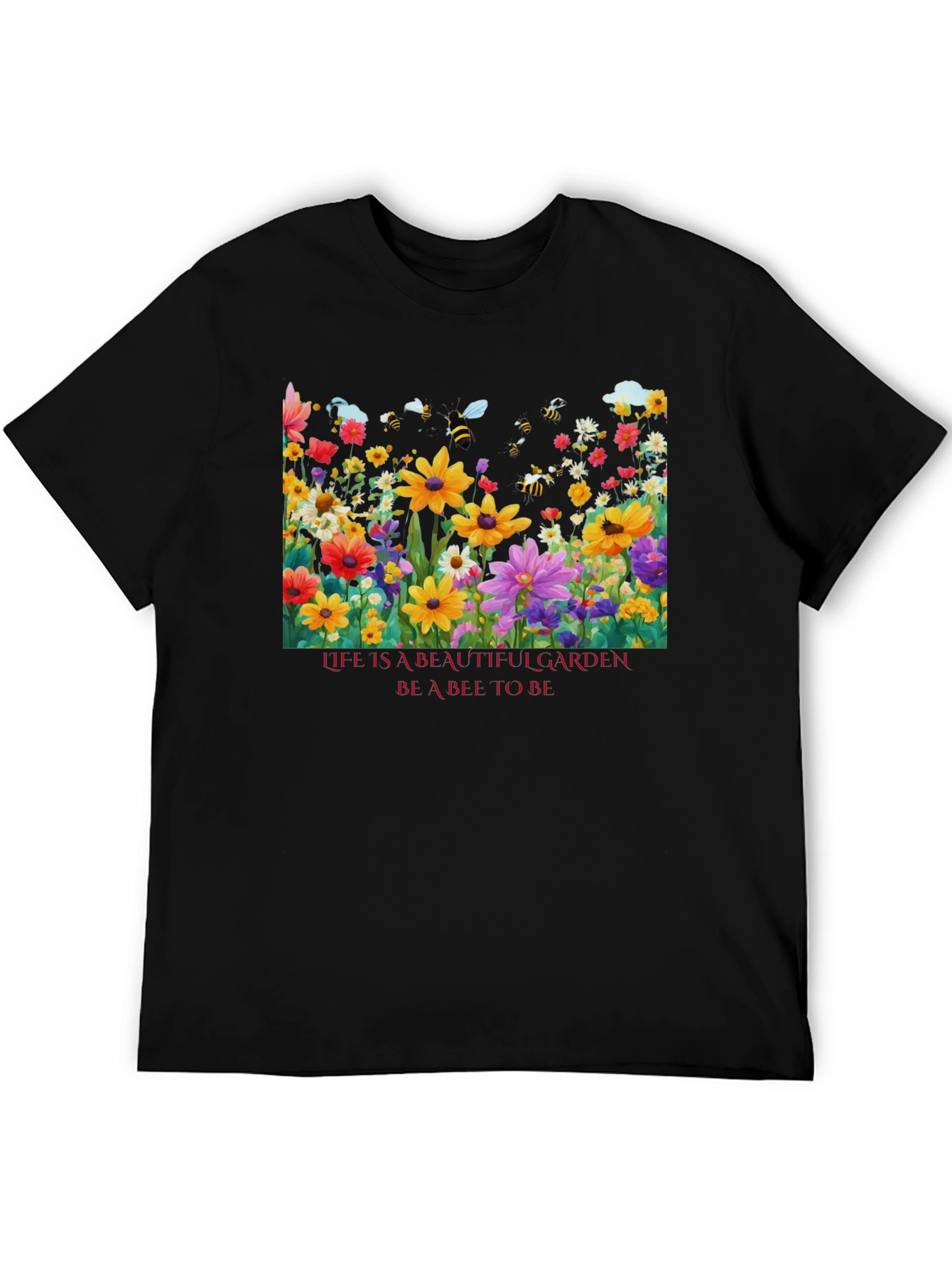 Floral Garden Bee Graphic Tee