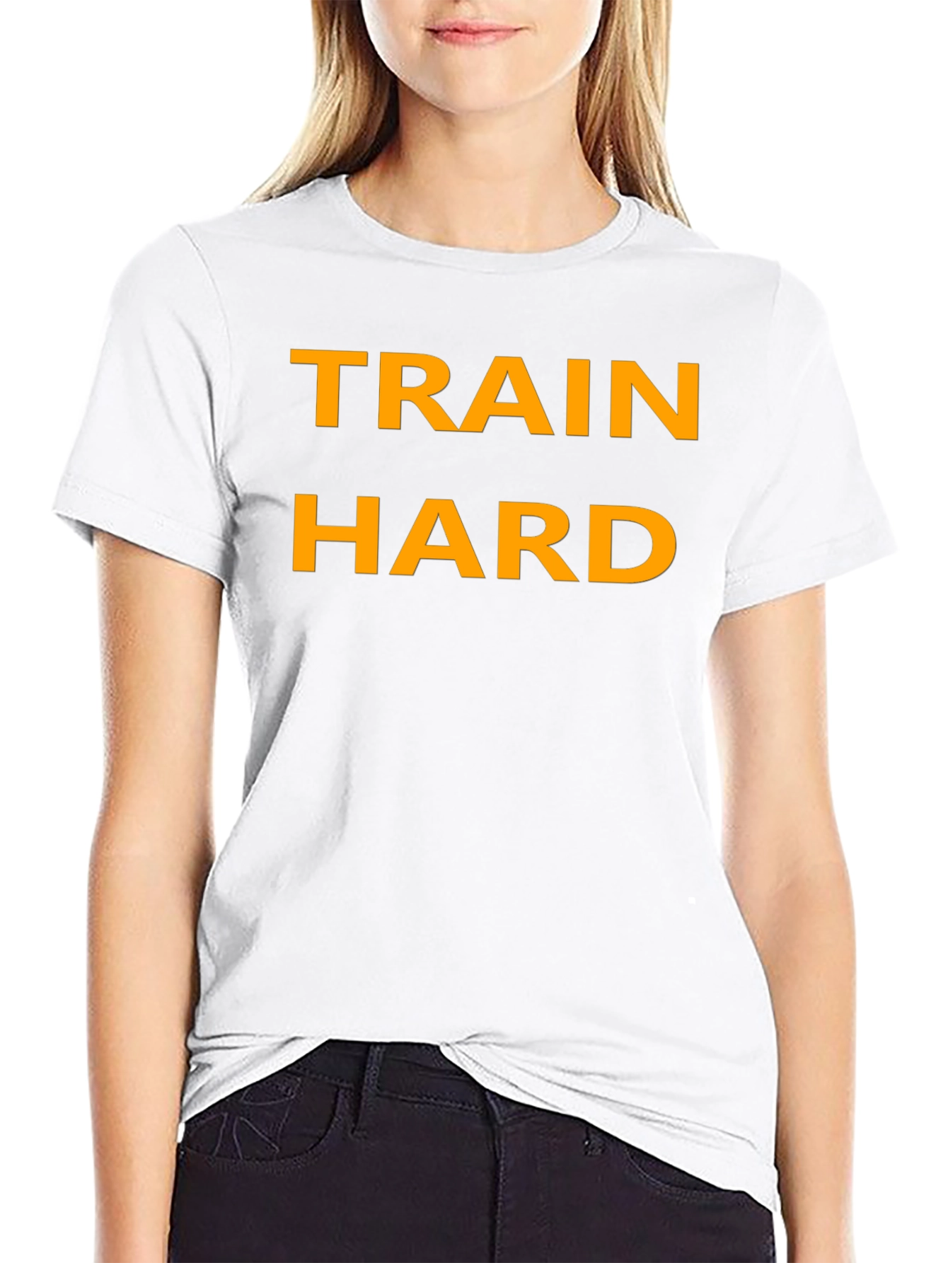 Train Hard Black T-Shirt - Motivational Fitness Apparel