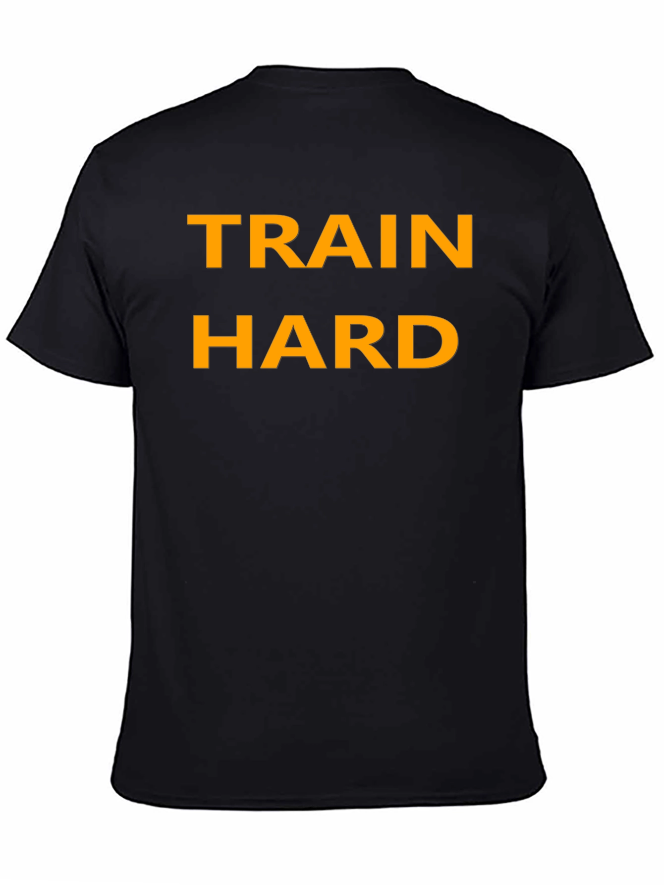Train Hard Black T-Shirt - Motivational Fitness Apparel