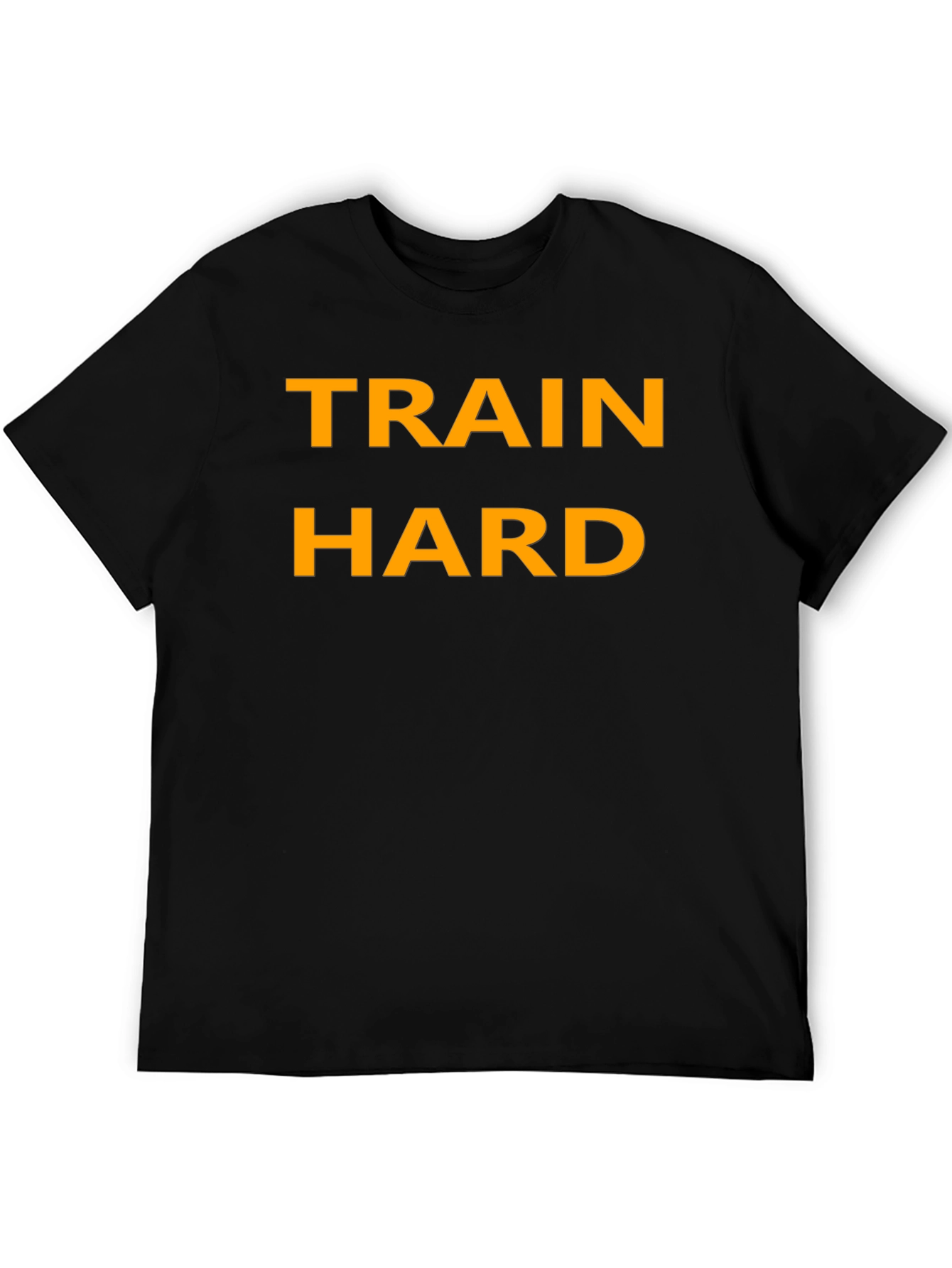 Train Hard Black T-Shirt - Motivational Fitness Apparel