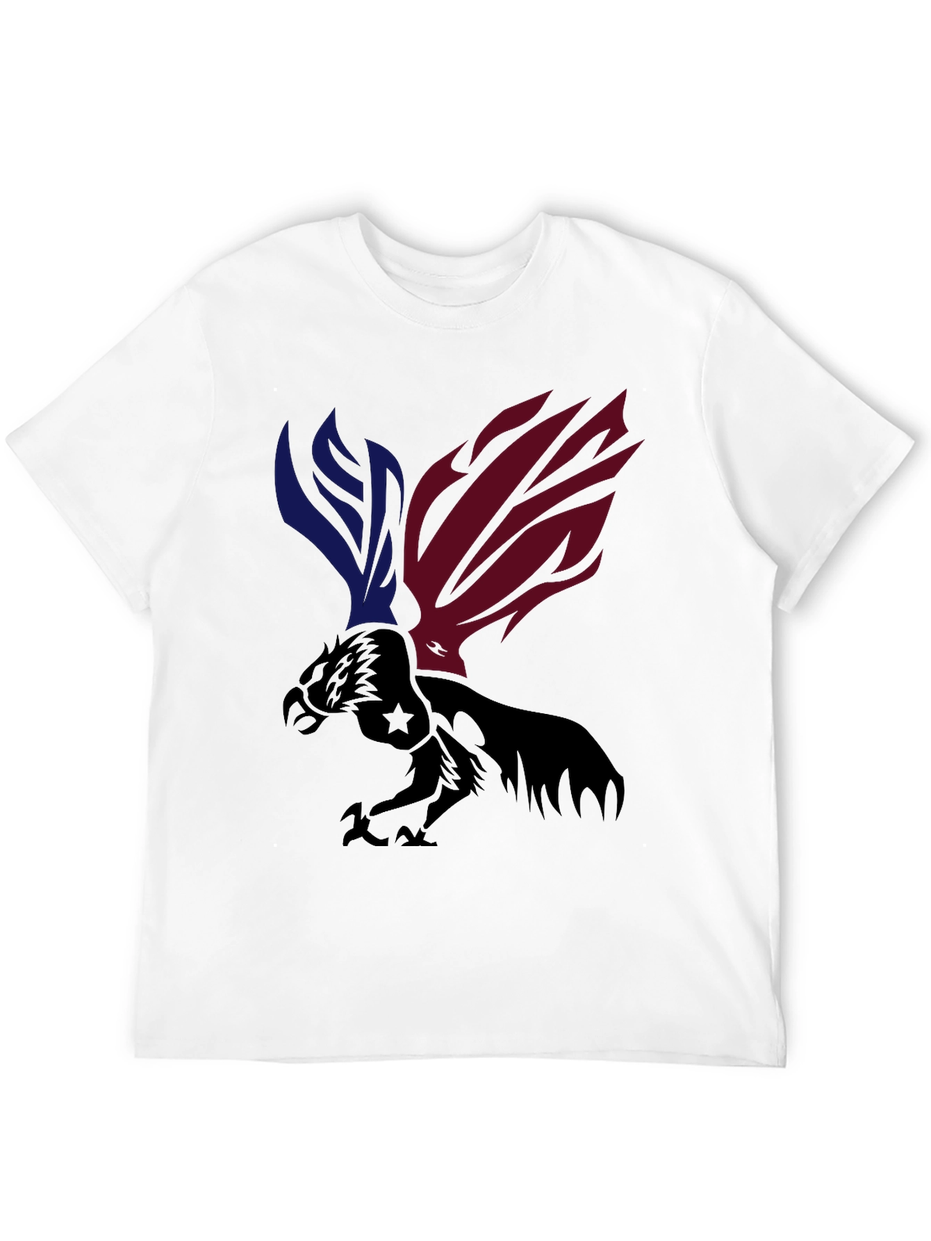 Eagle Graphic T-Shirt - Red & Blue Wings