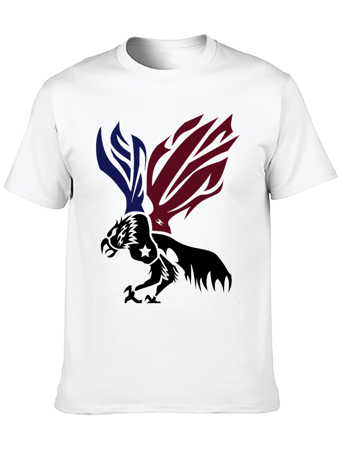 Eagle Graphic T-Shirt - Red & Blue Wings