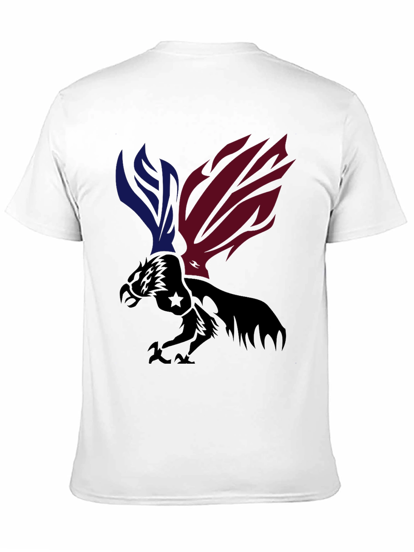 Eagle Graphic T-Shirt - Red & Blue Wings