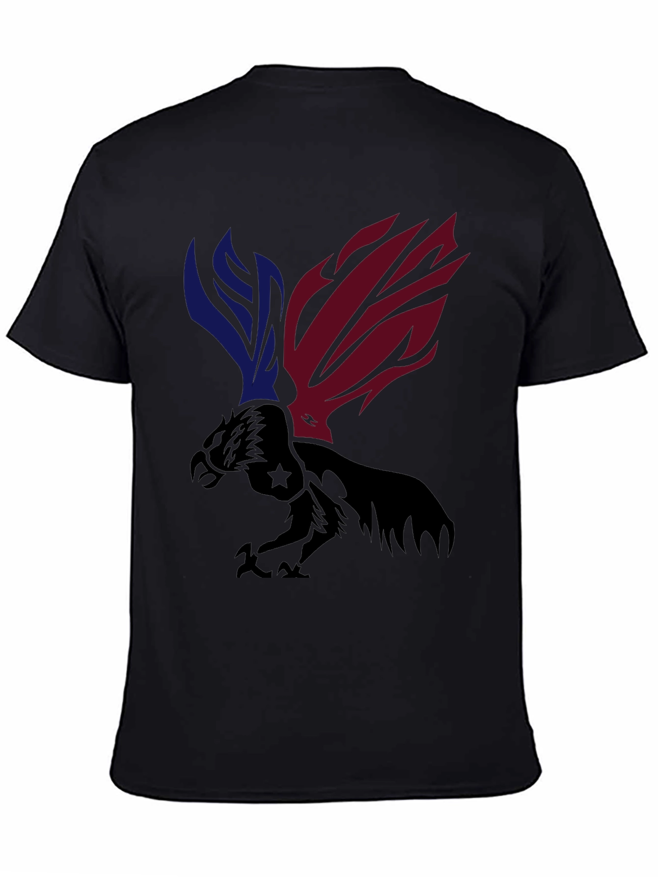 Eagle Graphic T-Shirt - Red & Blue Wings