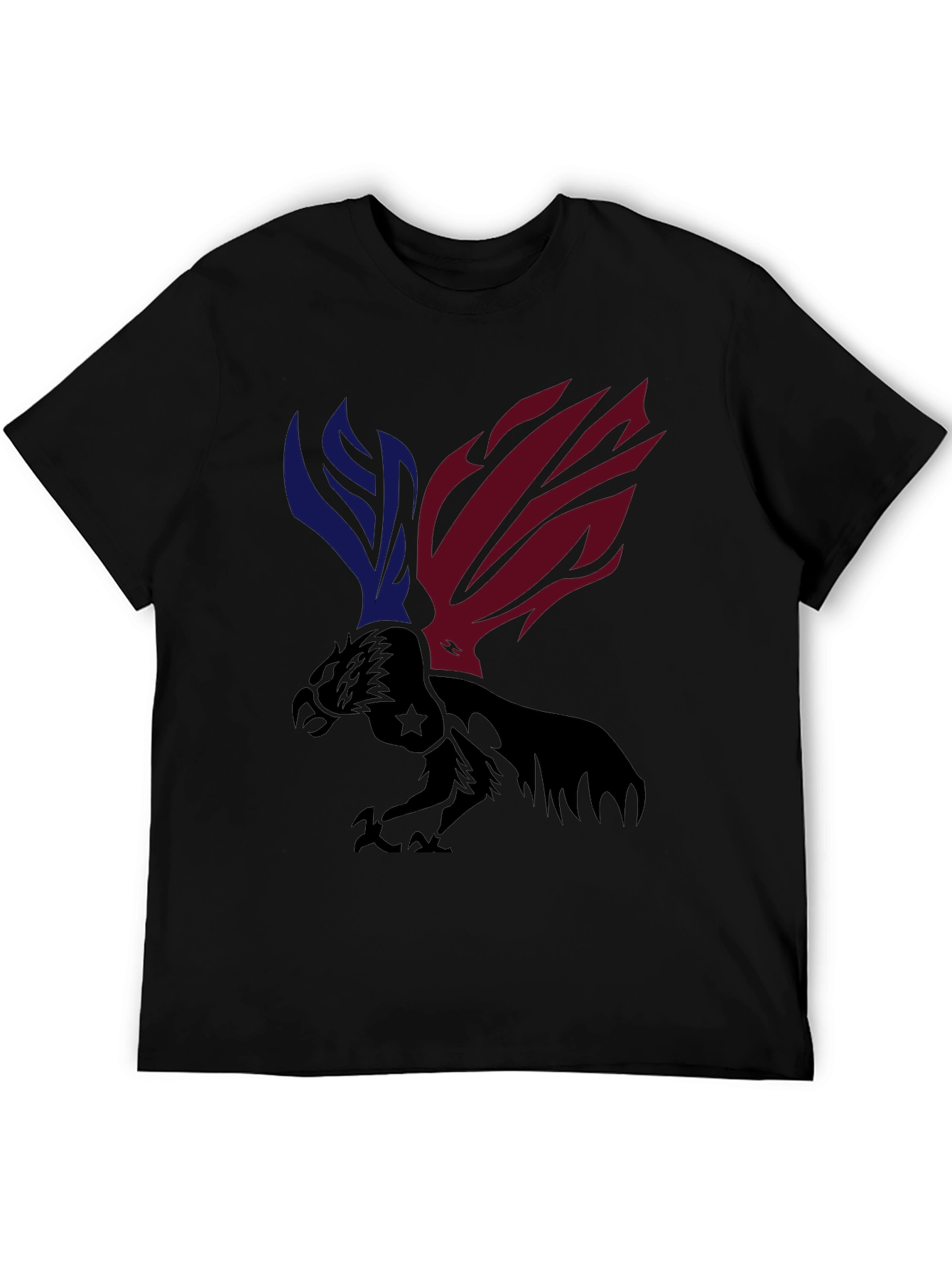 Eagle Graphic T-Shirt - Red & Blue Wings