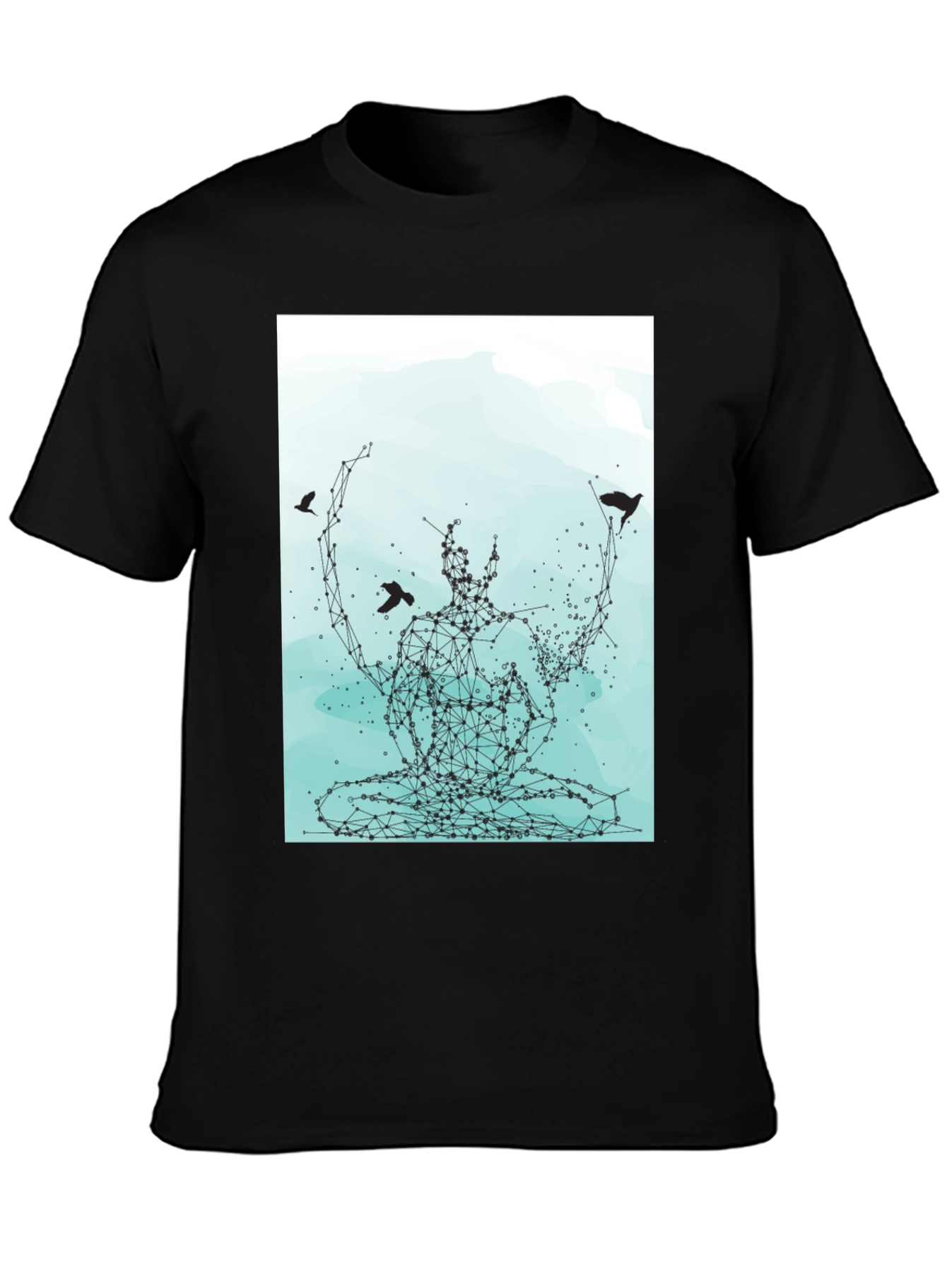 Meditative Connection Graphic Tee - Black