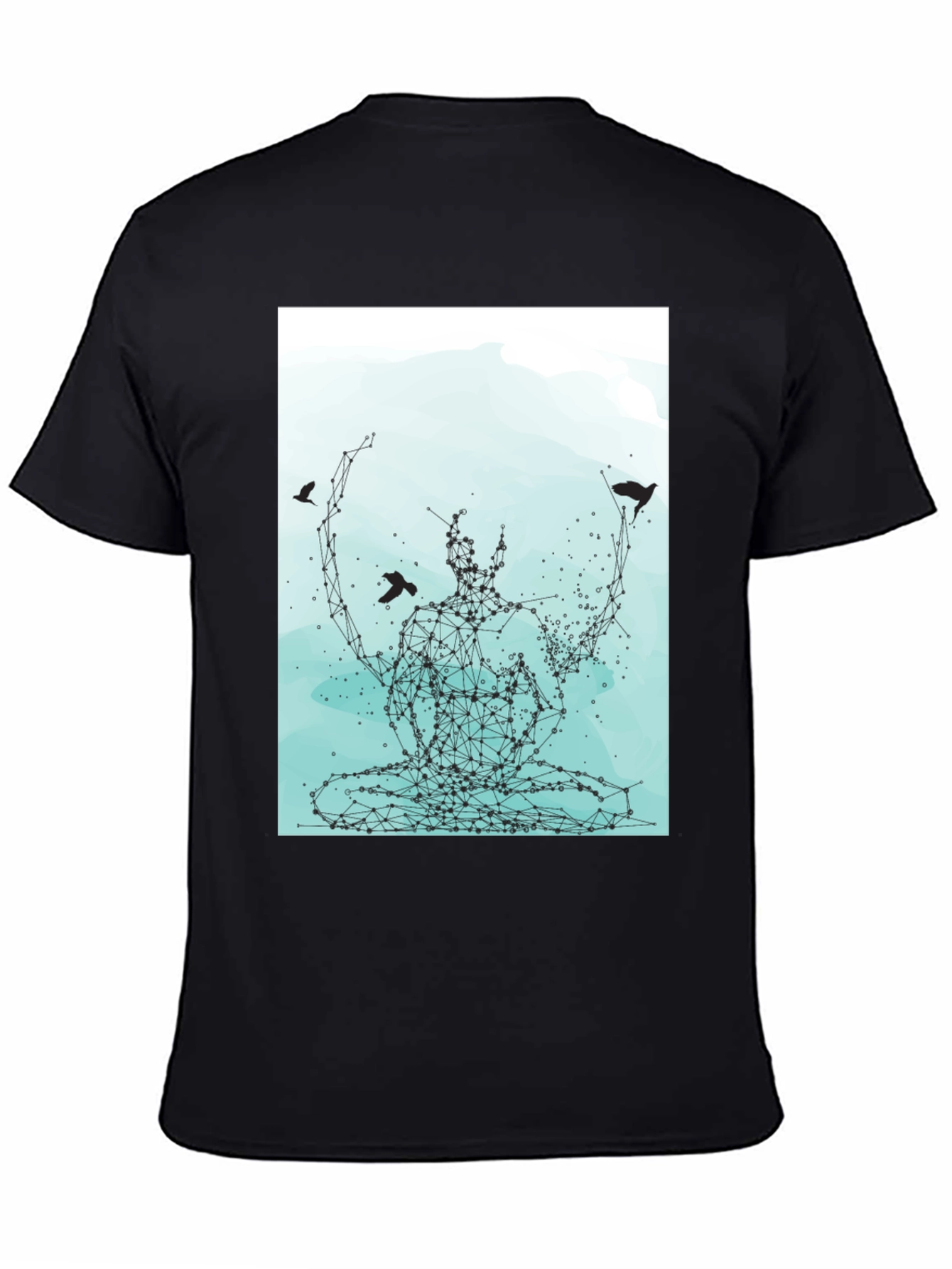 Meditative Connection Graphic Tee - Black
