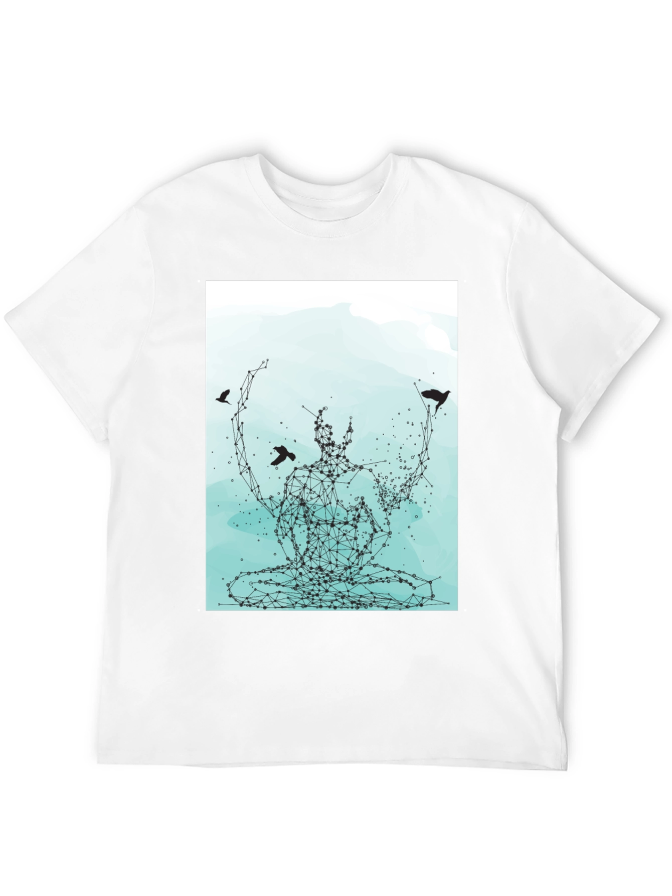 Meditative Connection Graphic Tee - Black