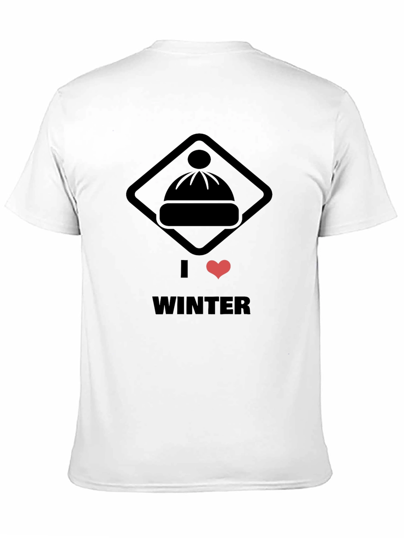 I Heart Winter Black Graphic Tee