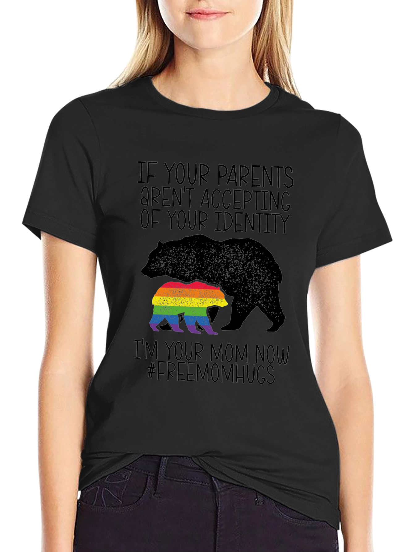 Supportive Bear Mom LGBT Pride T-Shirt