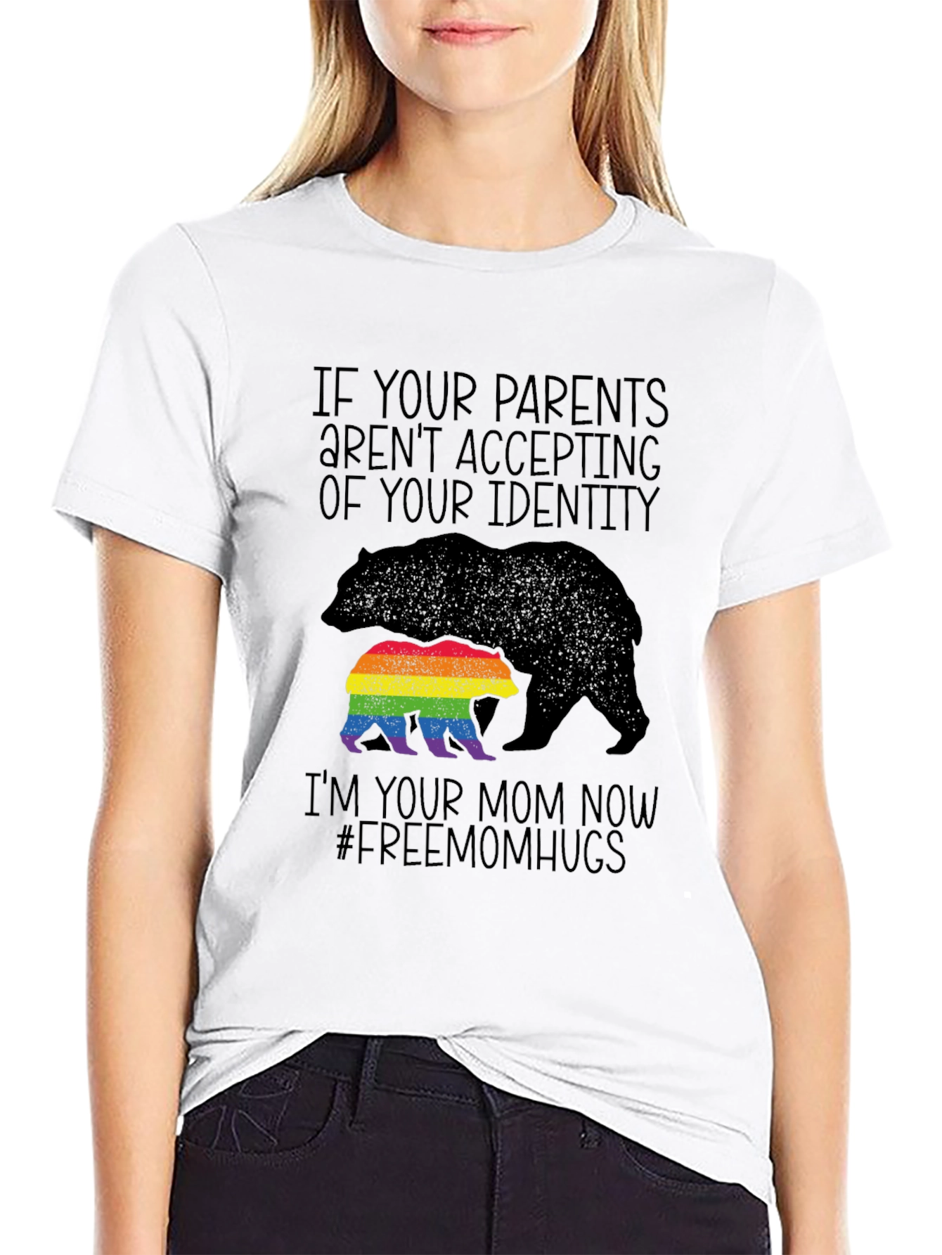 Supportive Bear Mom LGBT Pride T-Shirt