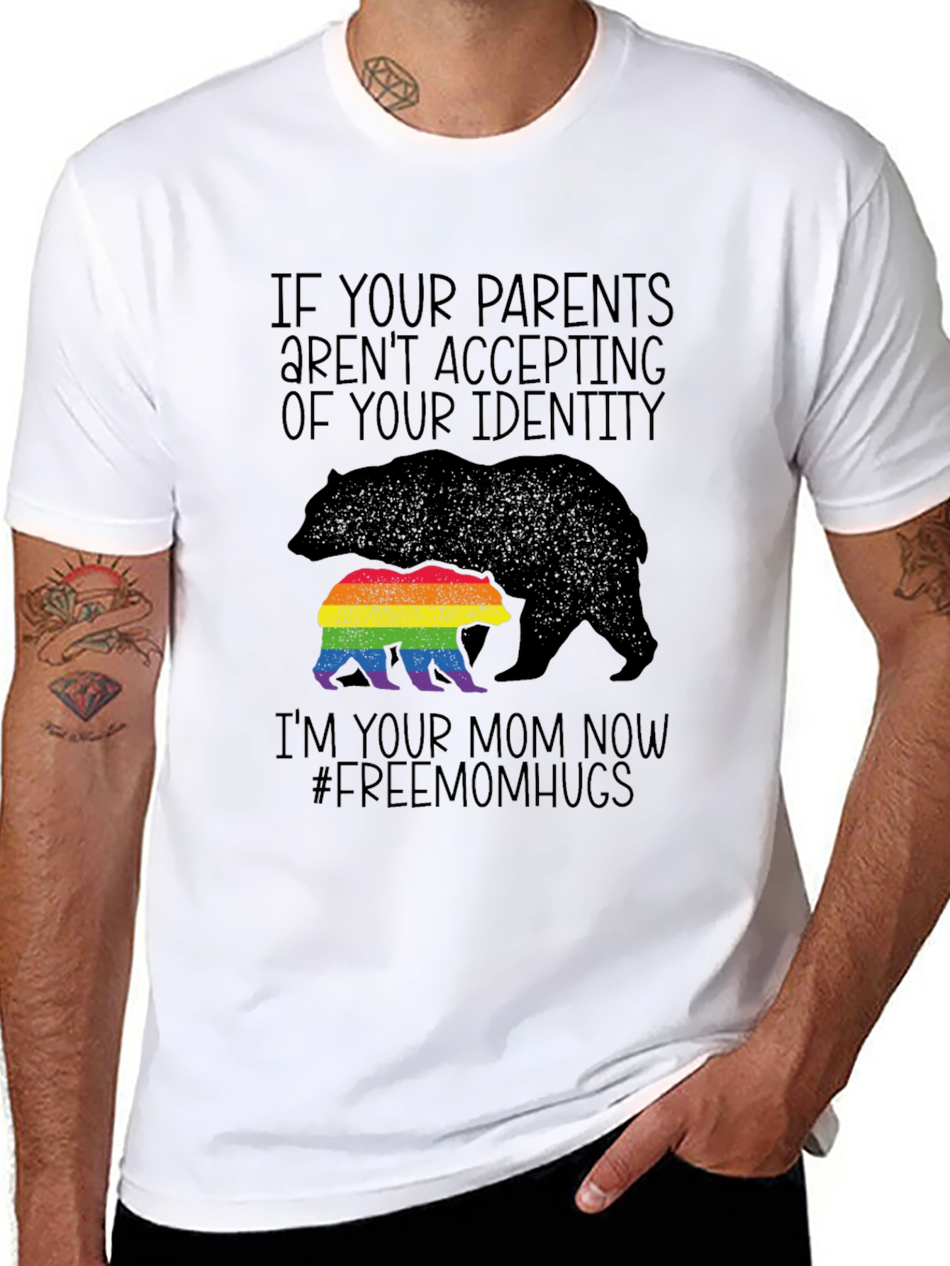 Supportive Bear Mom LGBT Pride T-Shirt