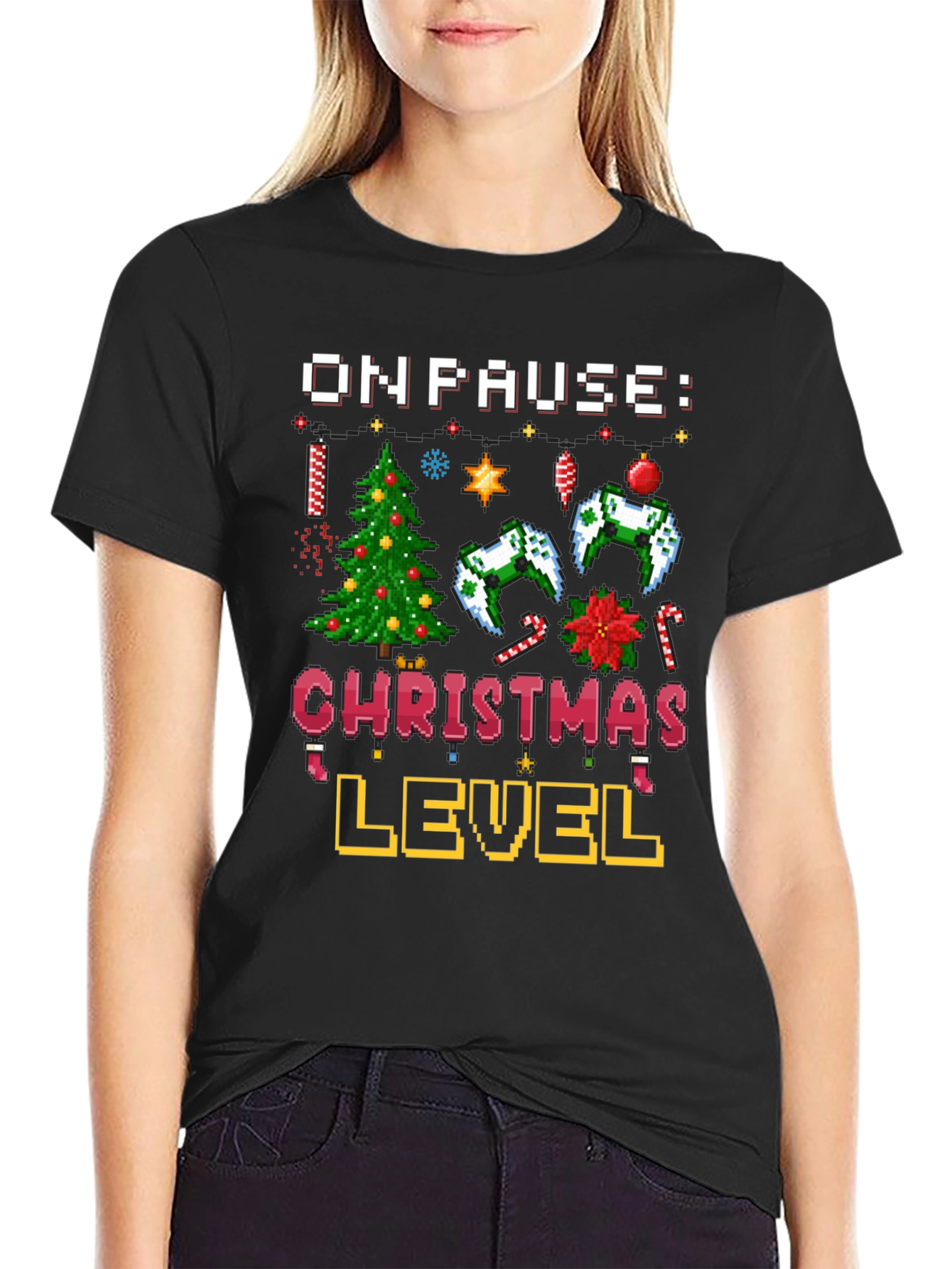 On Pause Christmas Level T-Shirt
