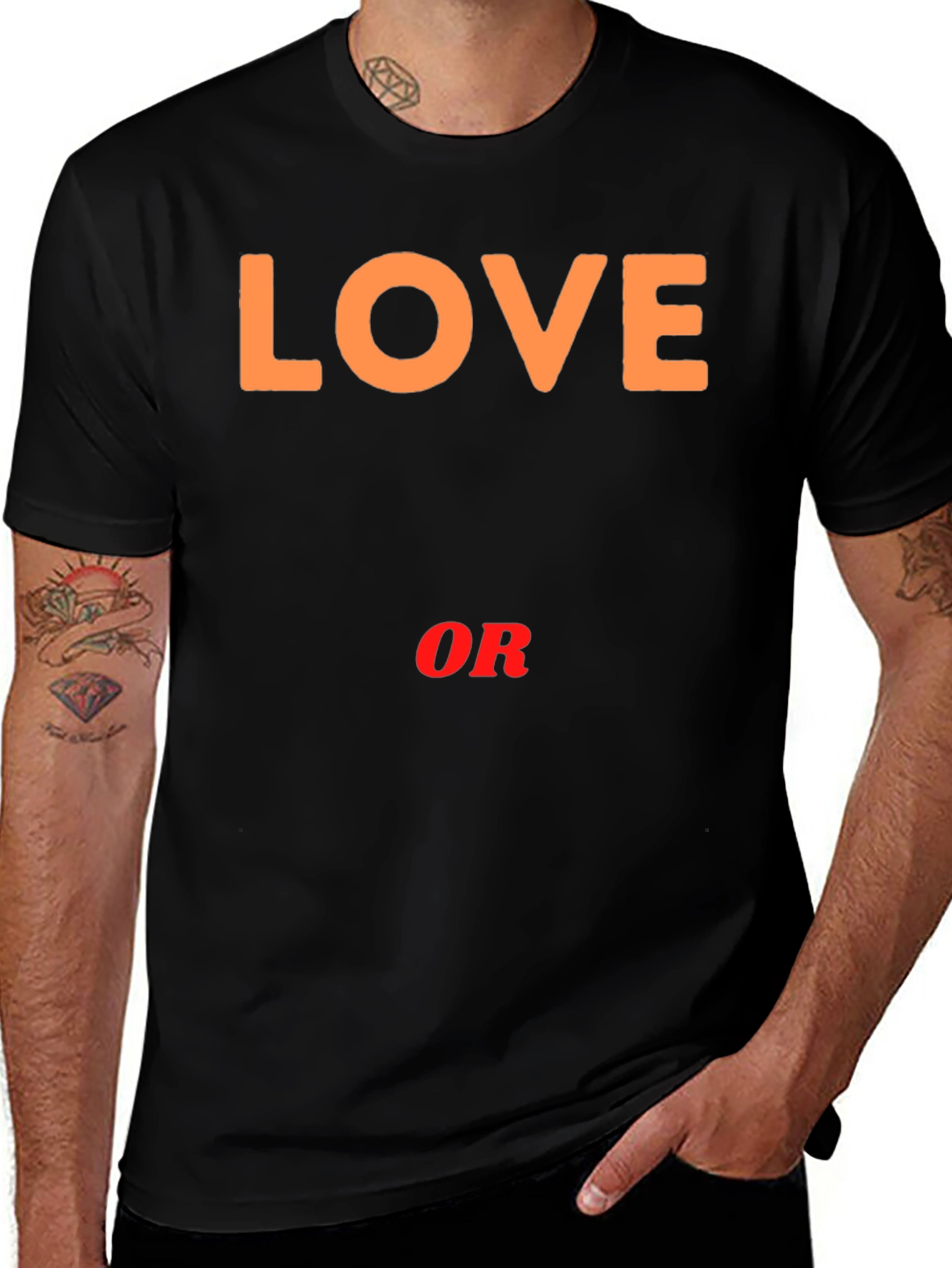 Love or Nothing Black Graphic Tee