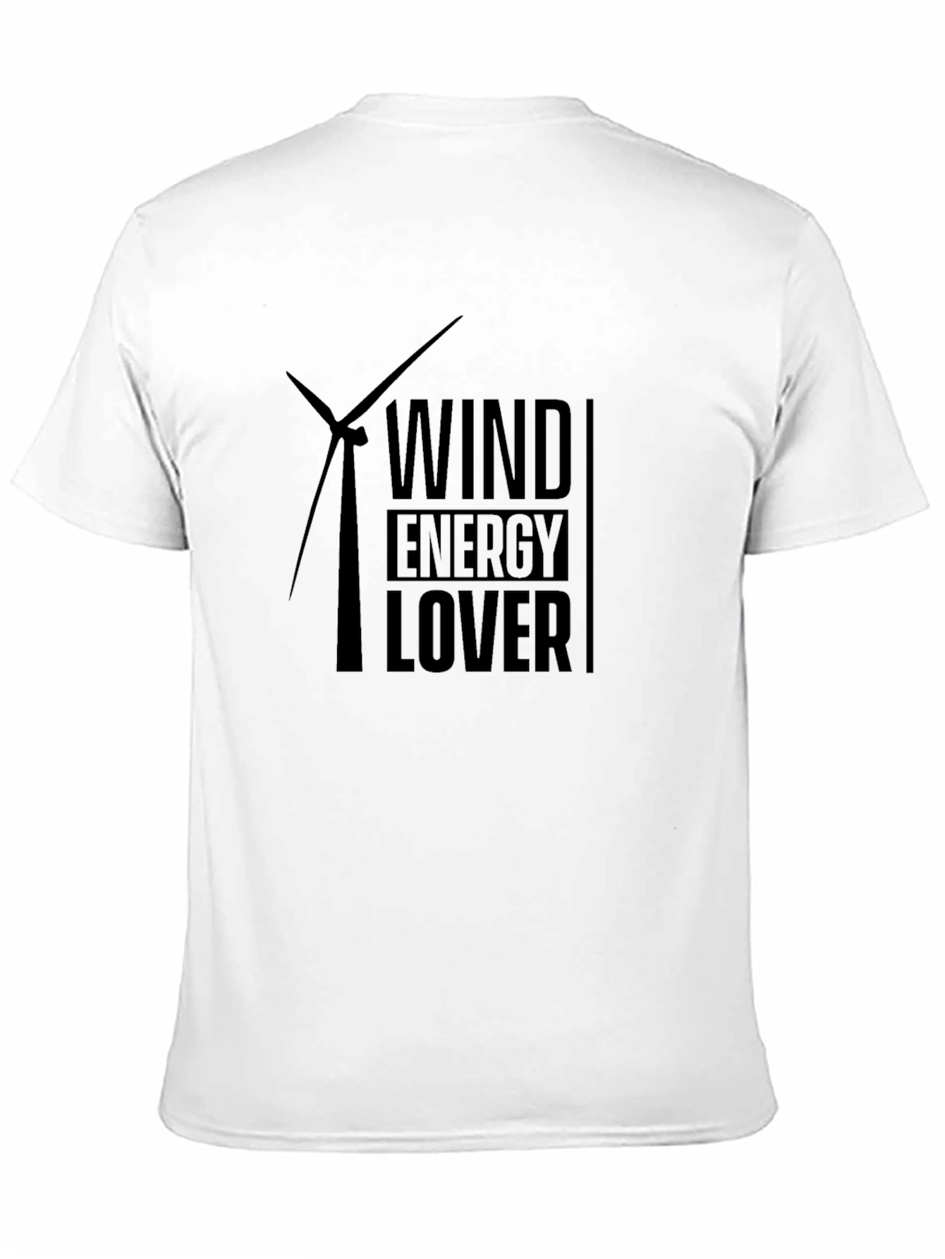 Wind Energy Lover Graphic Tee - Black Cotton T-Shirt