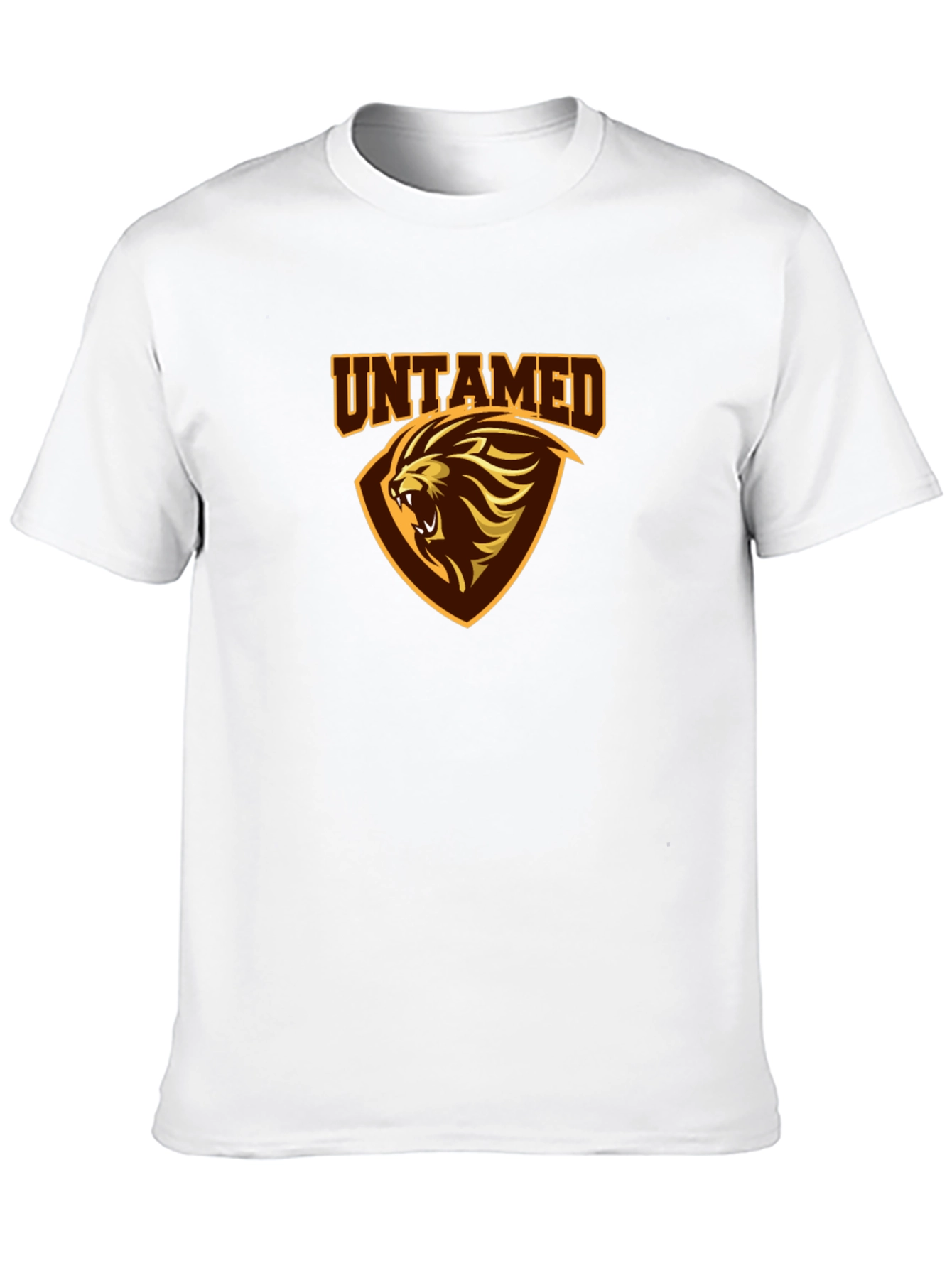 Untamed Lion Graphic Print Black T-Shirt