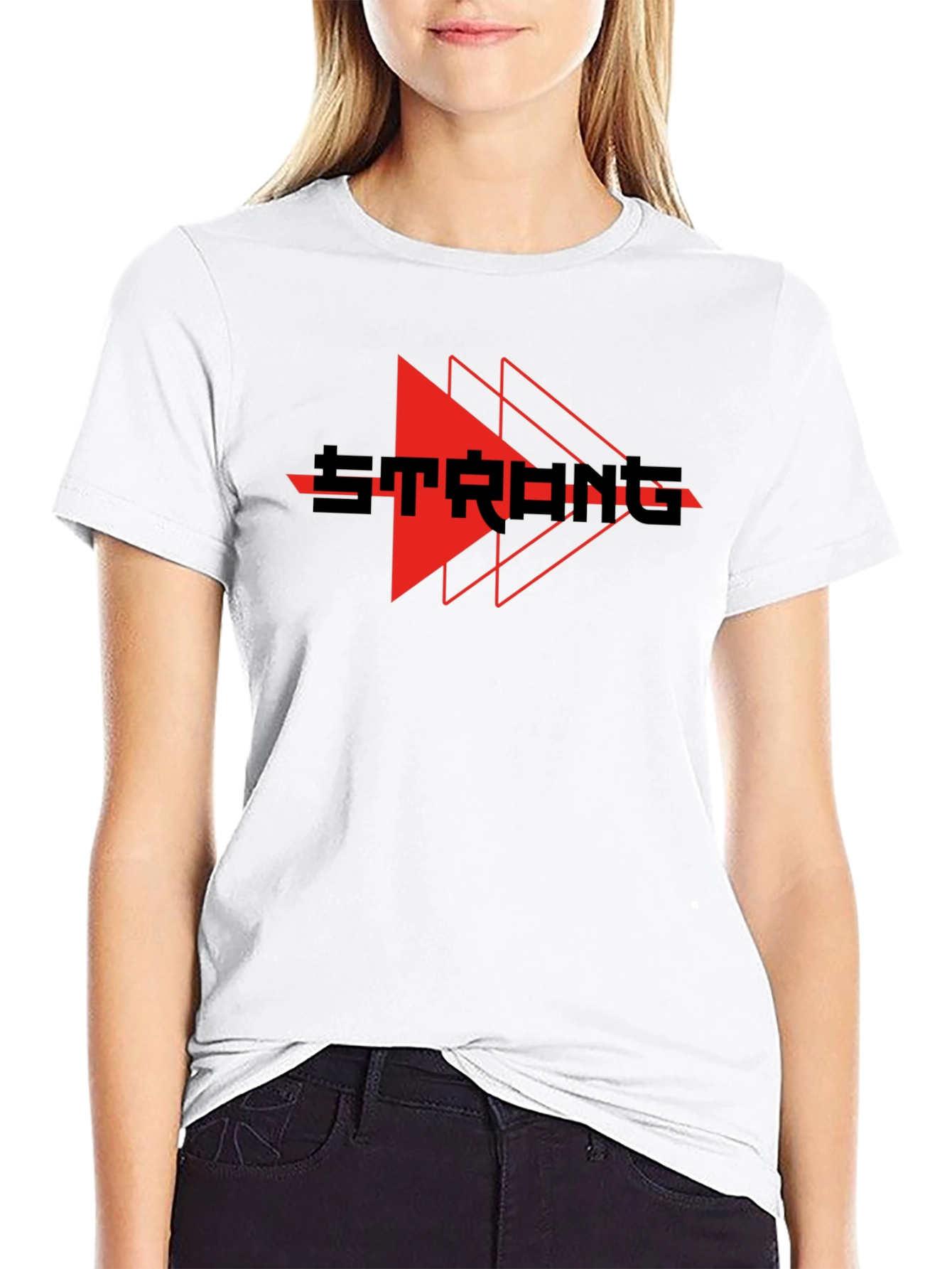 Strong Graphic Print Crew Neck T-Shirt