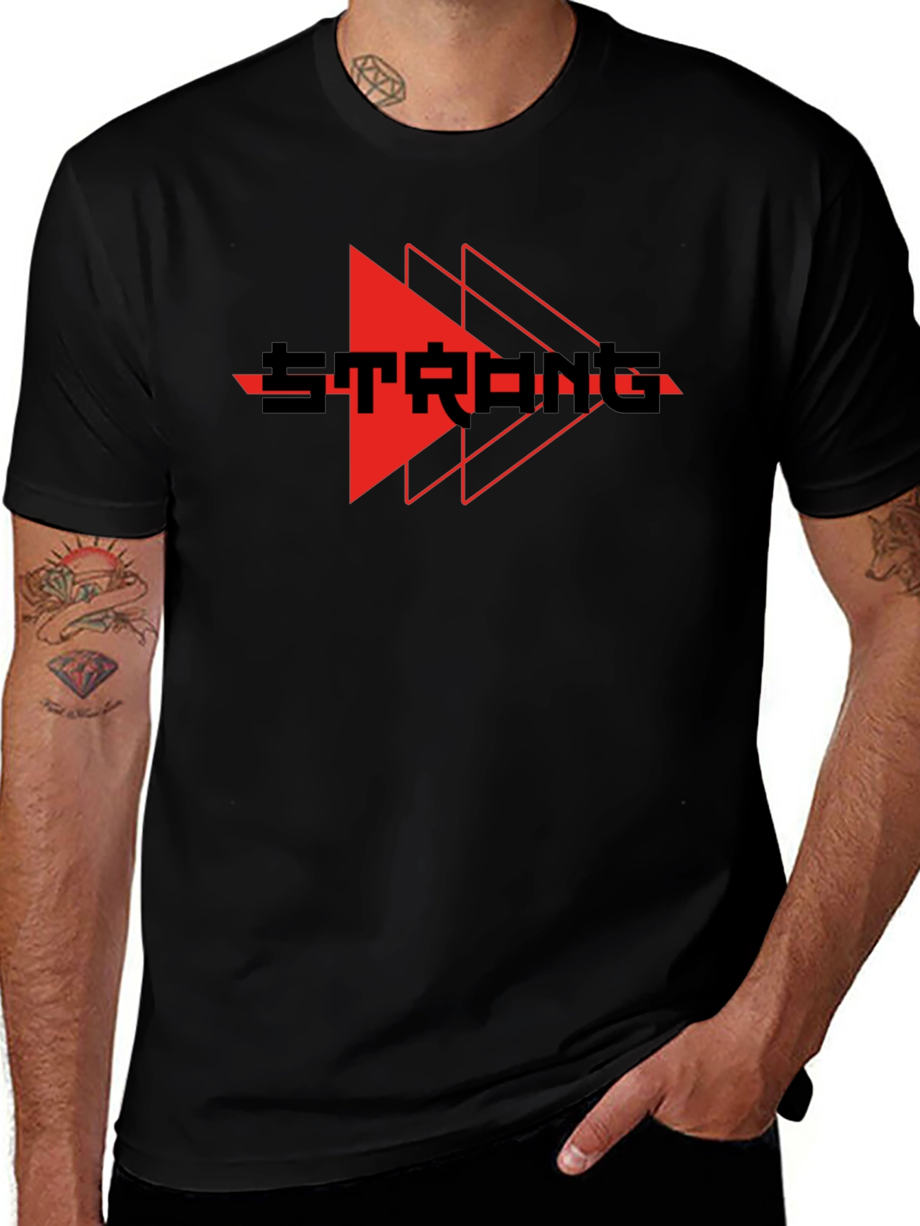 Strong Graphic Print Crew Neck T-Shirt