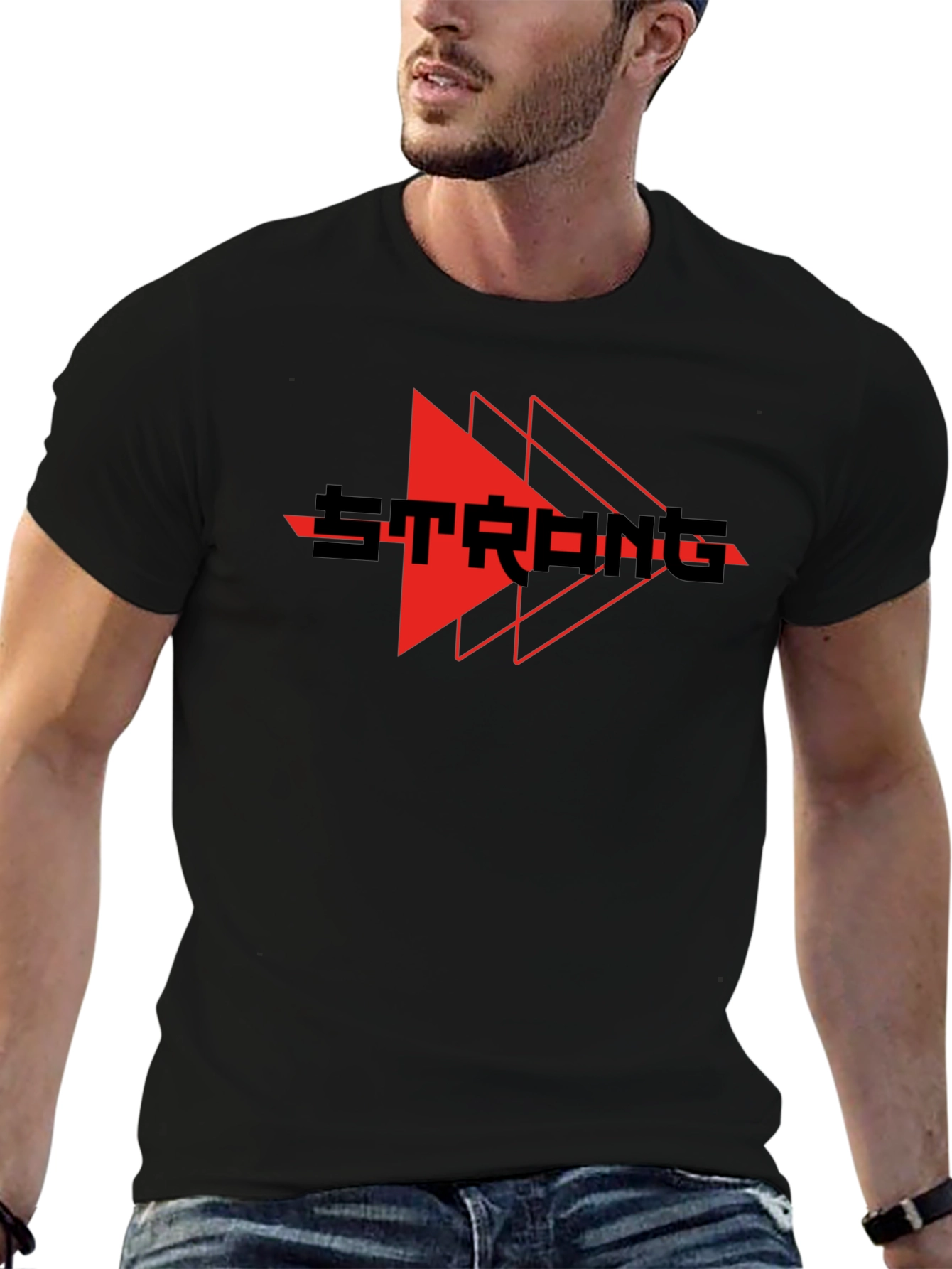 Strong Graphic Print Crew Neck T-Shirt