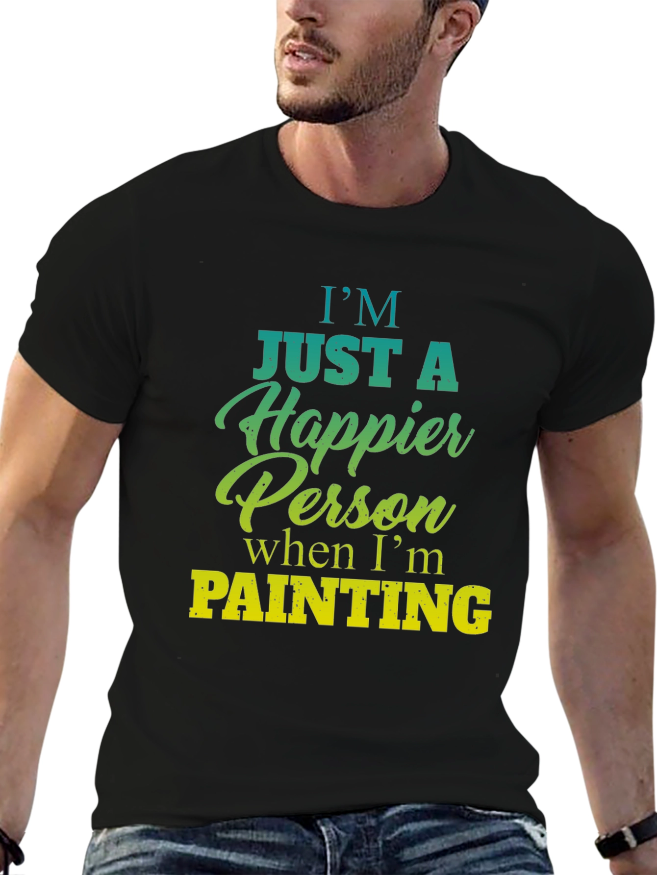 Happier Person Painting Graphic Tee