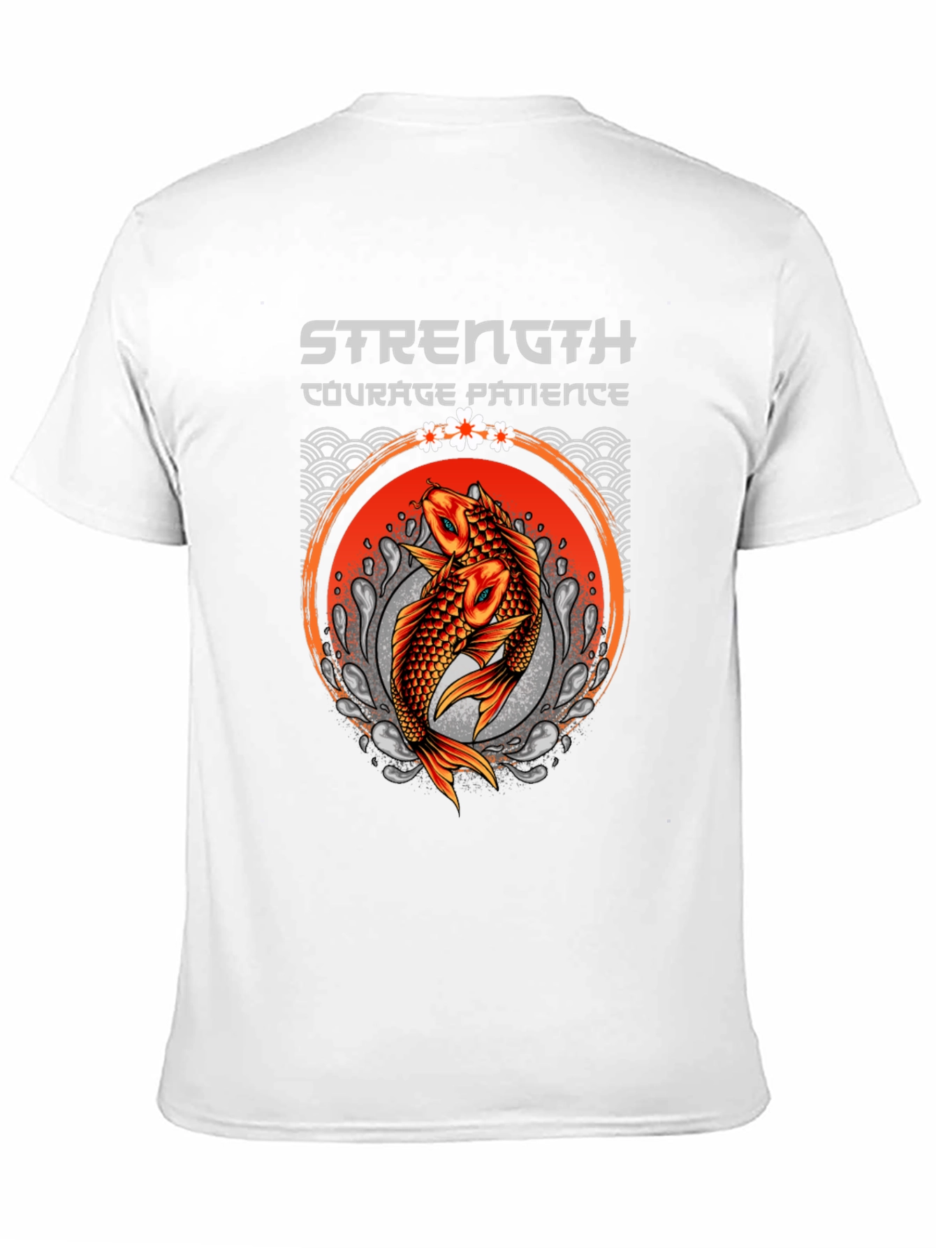 Strength Courage Patience Koi Fish T-Shirt