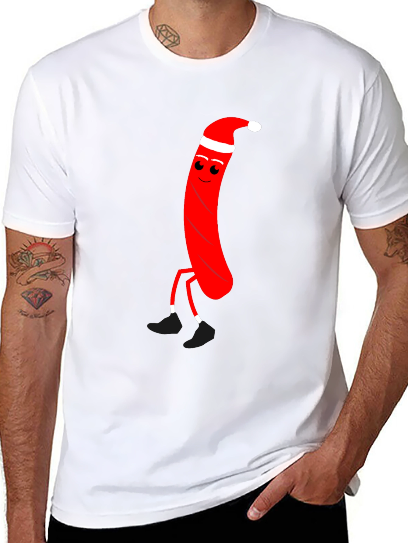 Festive Sausage Santa T-Shirt