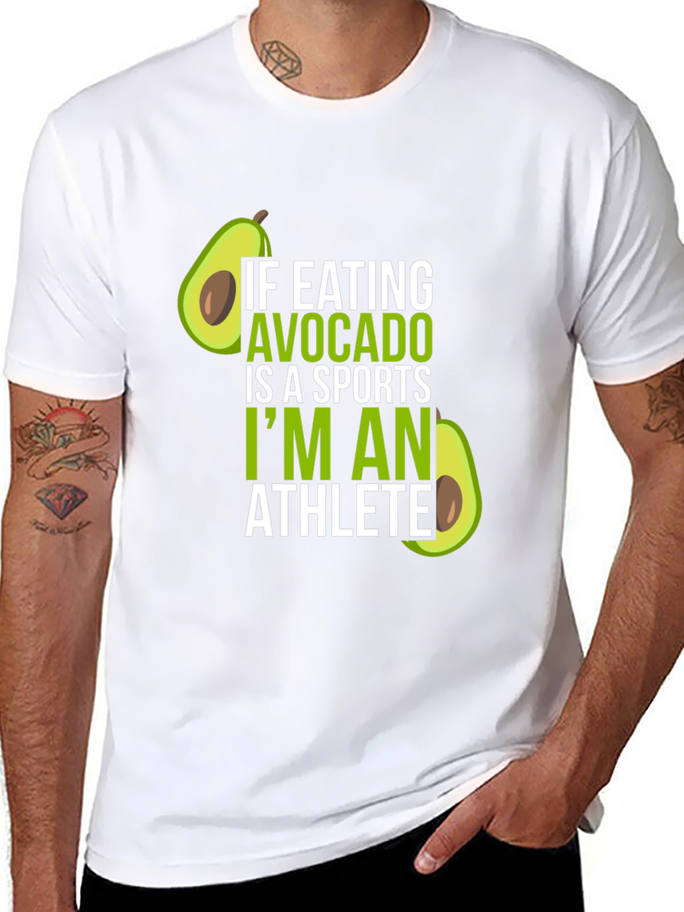 Avocado Athlete T-Shirt - Humorous Foodie Tee