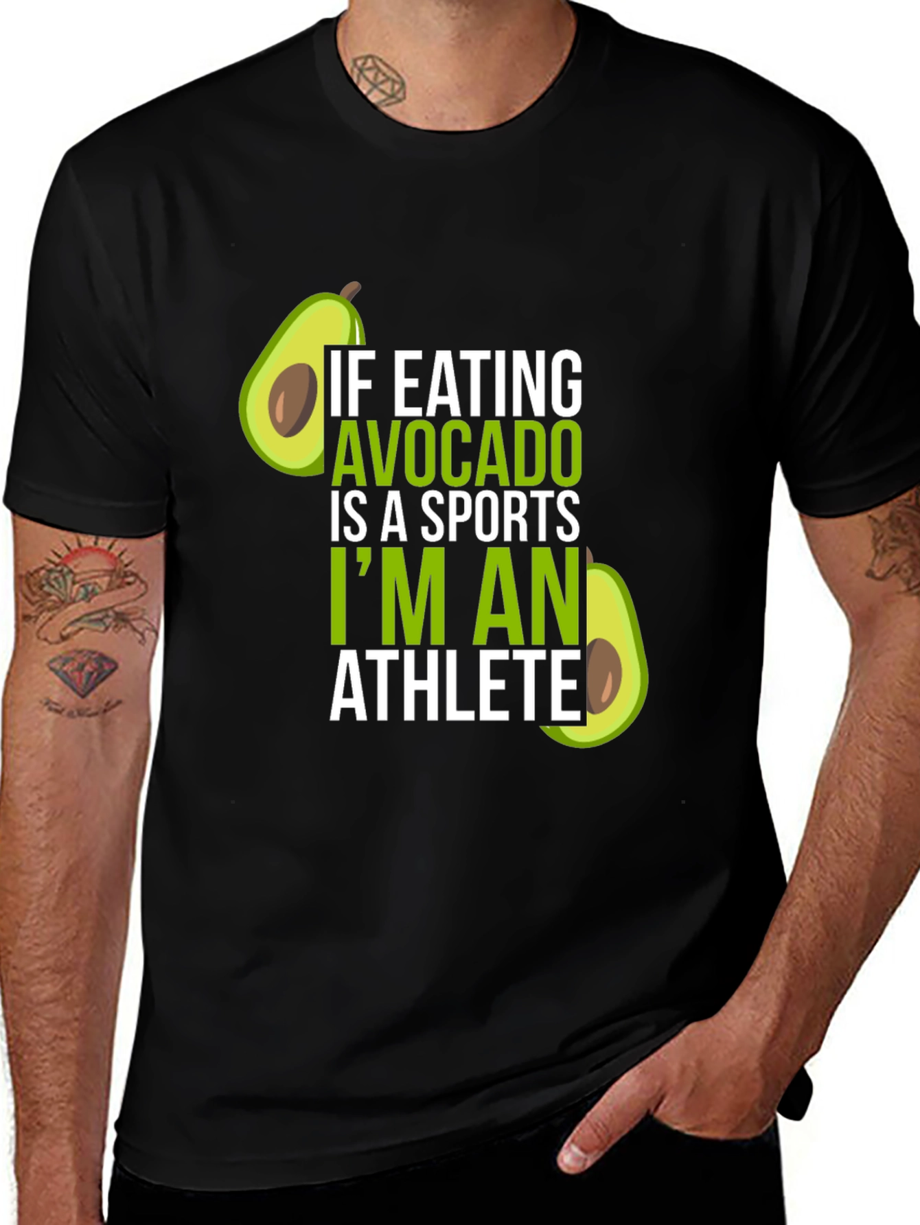 Avocado Athlete T-Shirt - Humorous Foodie Tee