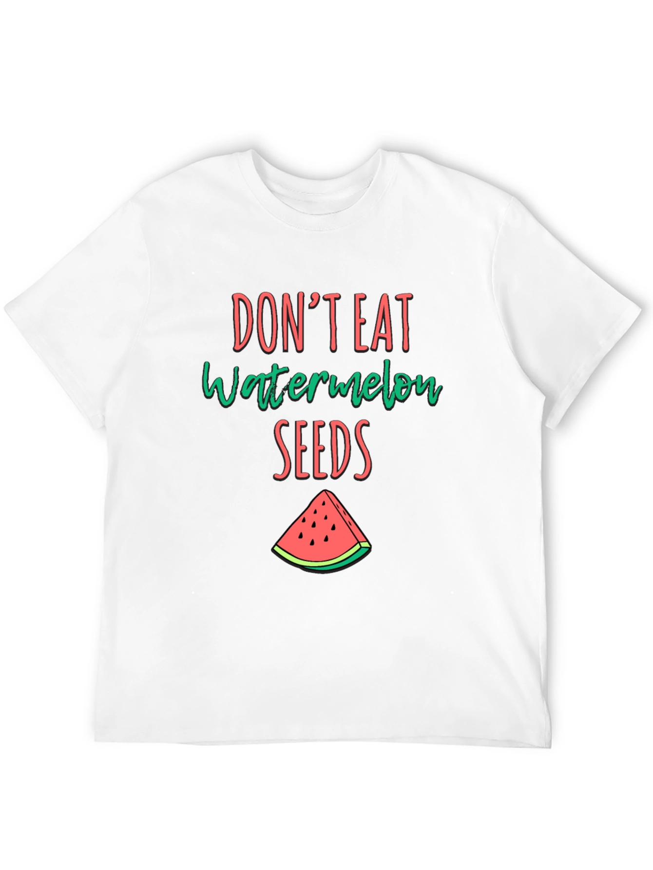 Funny Dont Eat Watermelon Seeds Black T-Shirt