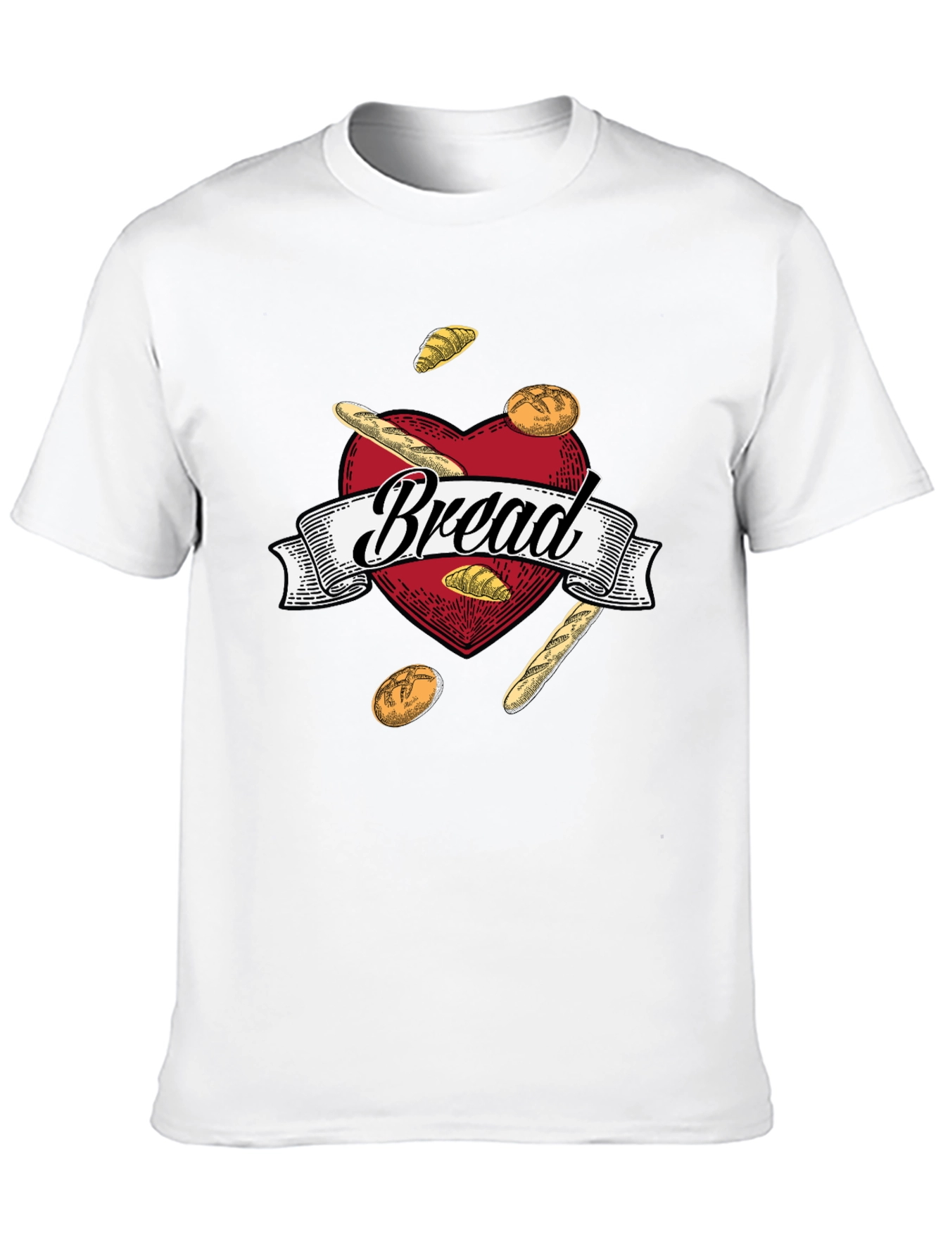 Bread Lovers Heart Graphic T-Shirt