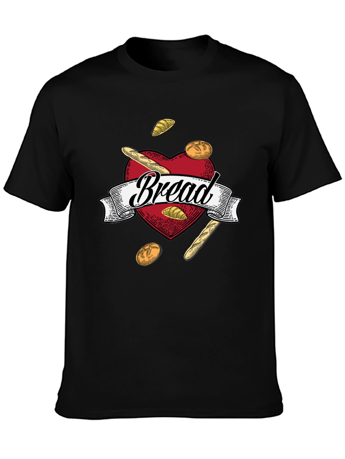 Bread Lovers Heart Graphic T-Shirt