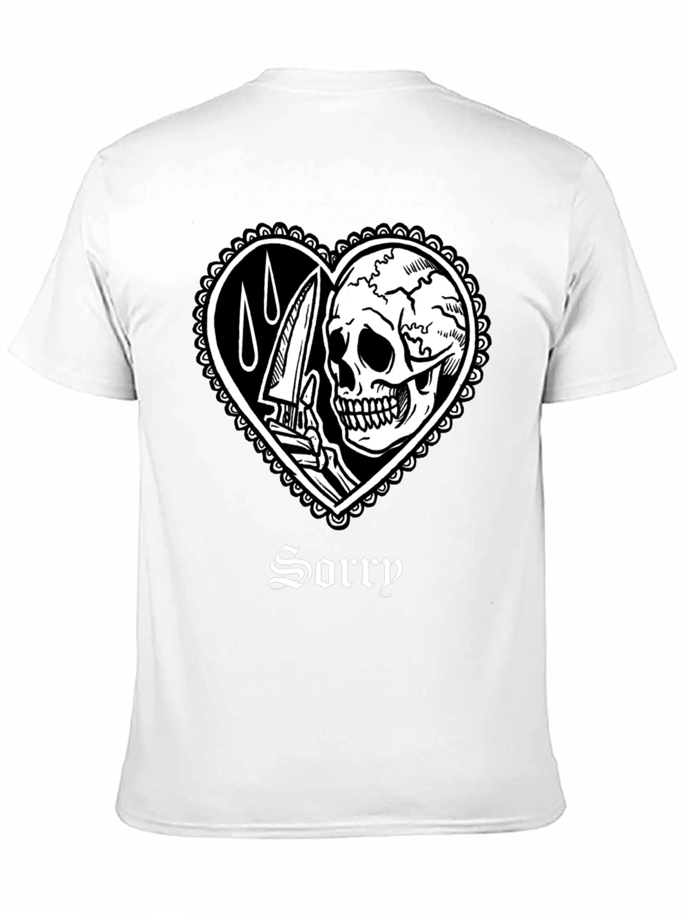 Skull Heart Sorry T-Shirt