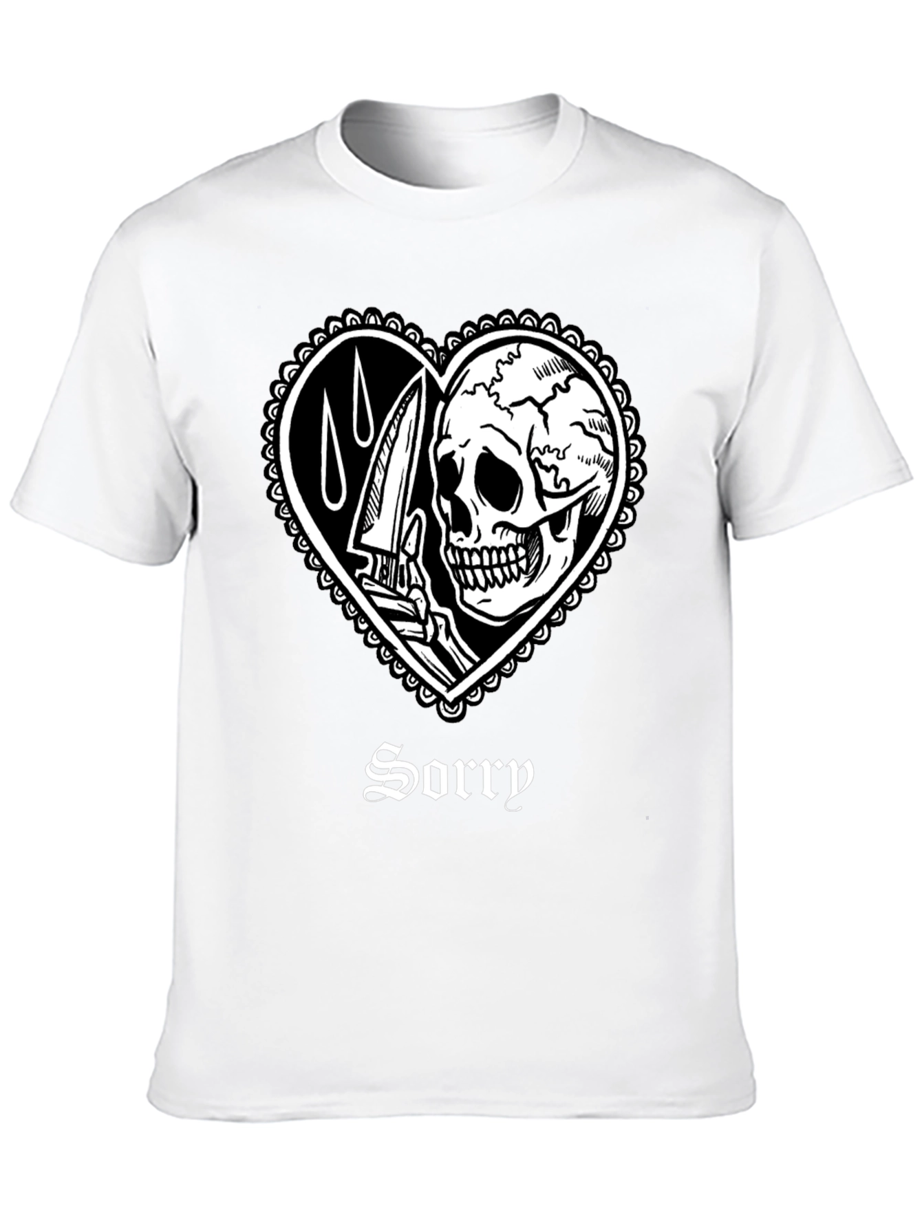 Skull Heart Sorry T-Shirt