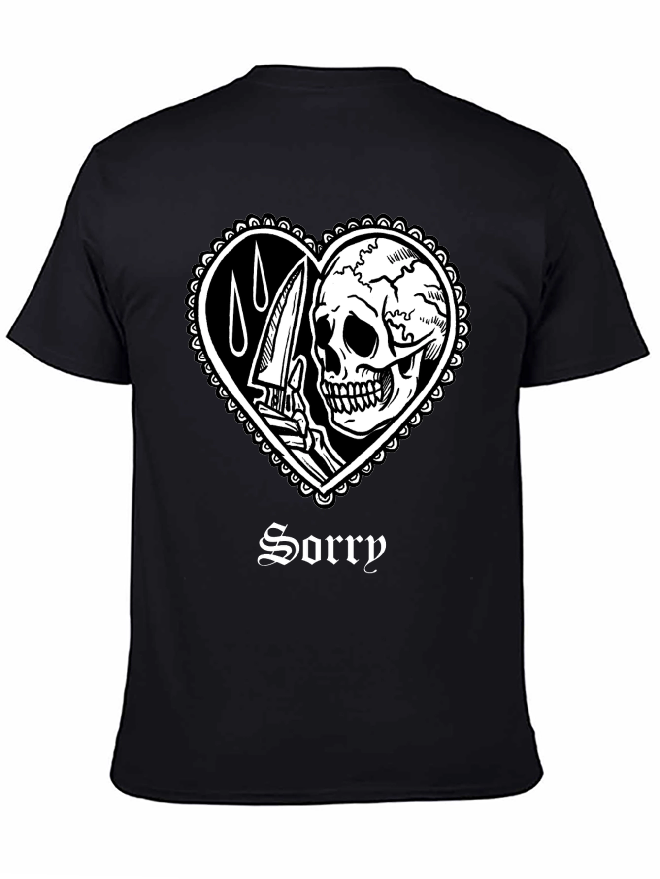 Skull Heart Sorry T-Shirt