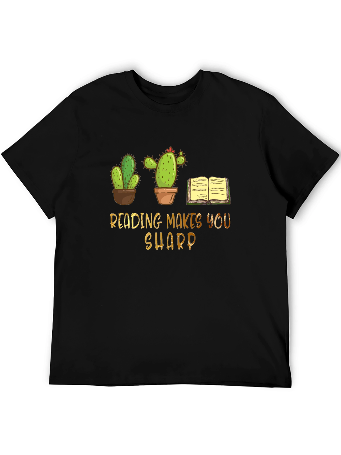 Reading Makes You Sharp T-Shirt Cactus Book Lover