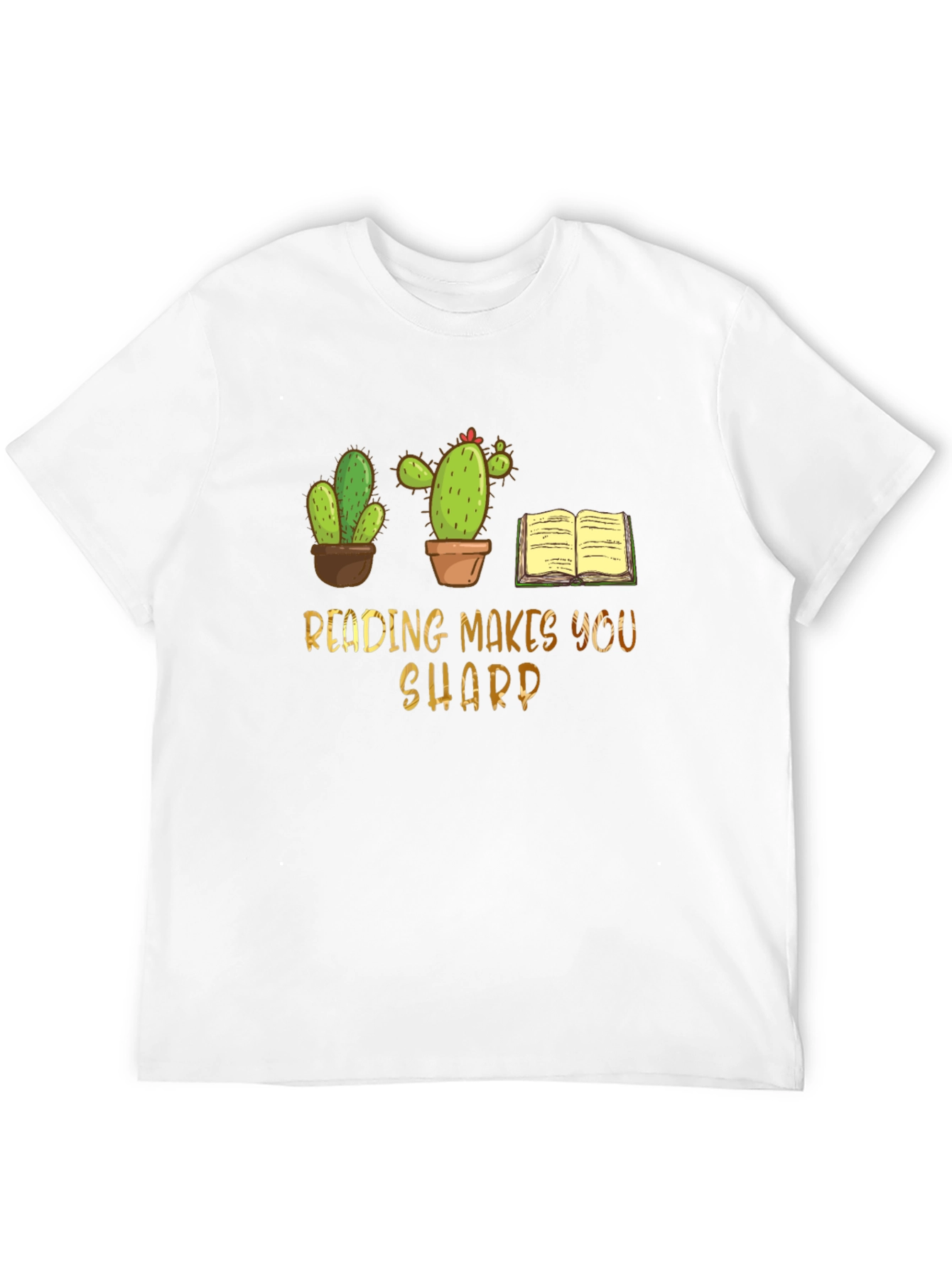 Reading Makes You Sharp T-Shirt Cactus Book Lover